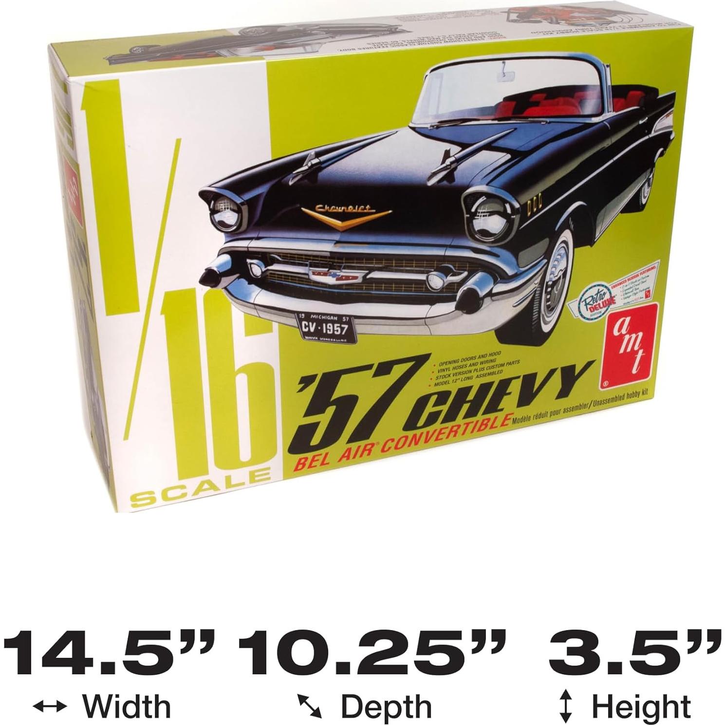 Kit Modelo Escala 1:16 Chevrolet Bel Air 1957 AMT Blanco