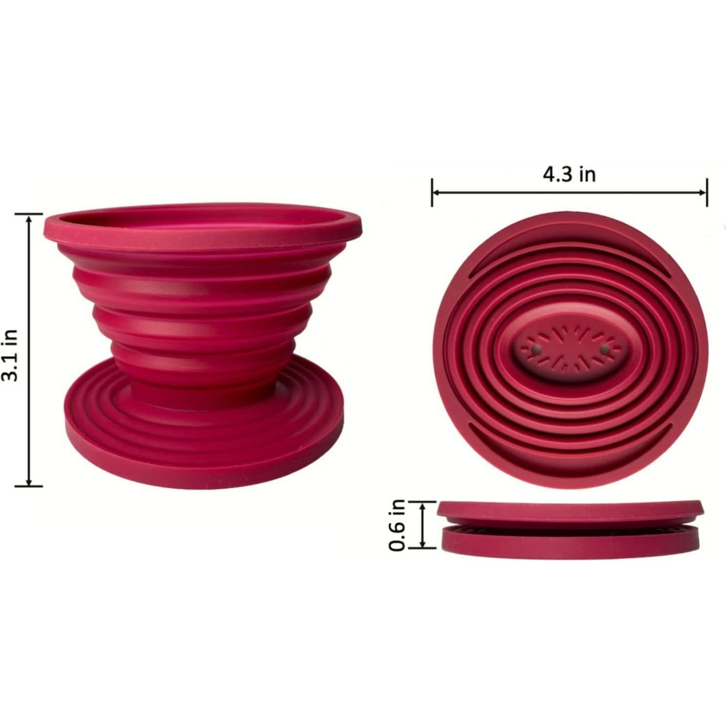 Gotero de café colapsable Attsky de silicona para camping