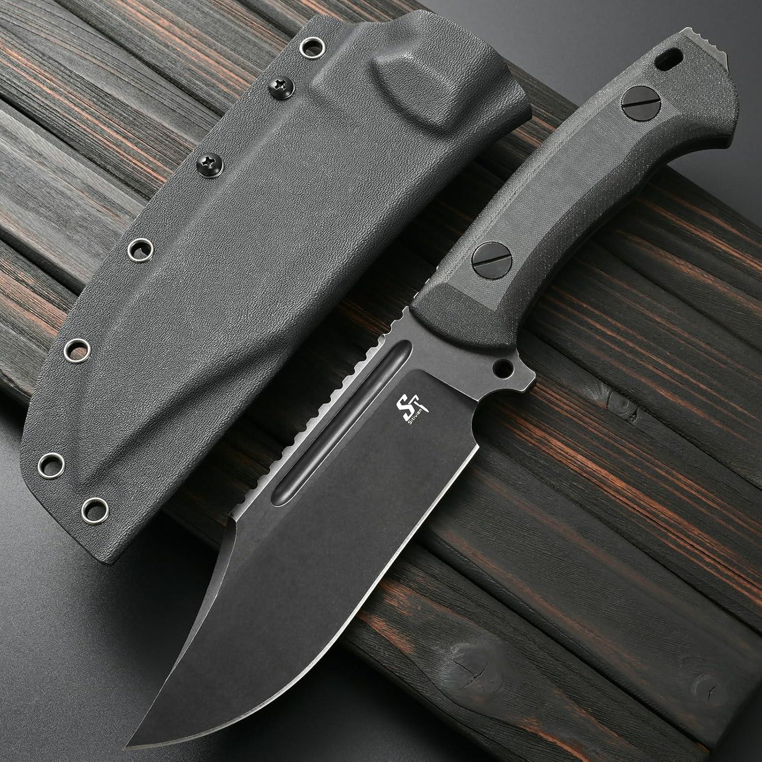 Cuchillo Fijo Sitivien ST20 31.5cm Acero Inoxidable N690 Negro