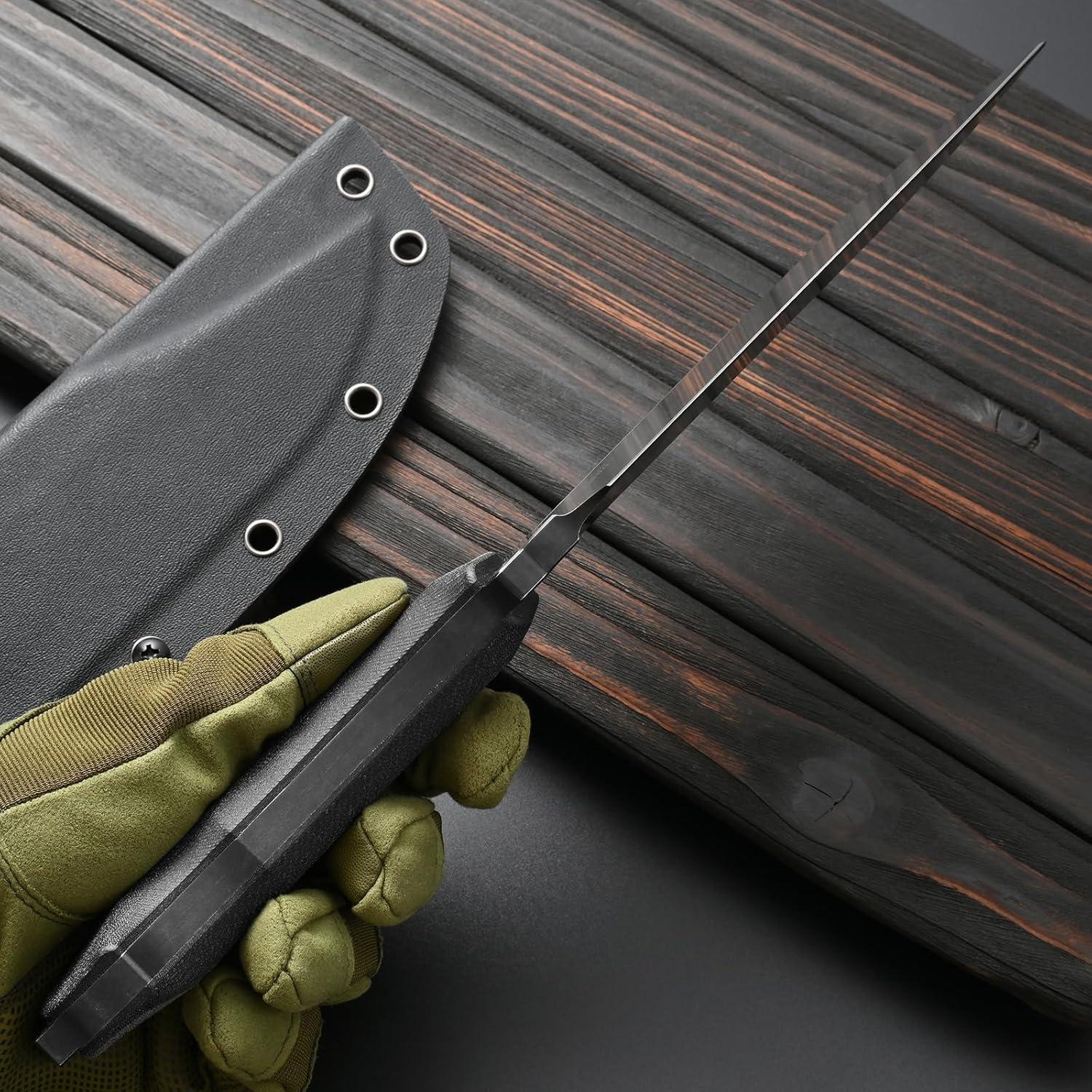 Cuchillo Fijo Sitivien ST20 31.5cm Acero Inoxidable N690 Negro