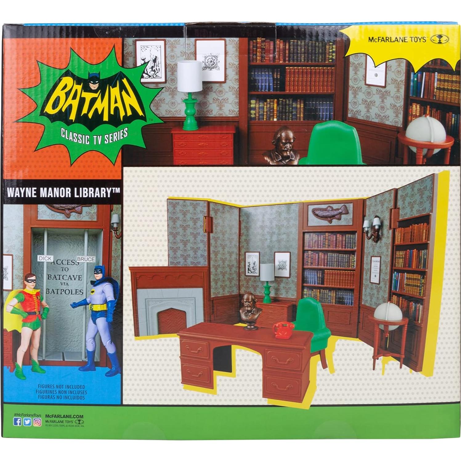 Playset Biblioteca Wayne Manor McFarlane Toys Batman 66