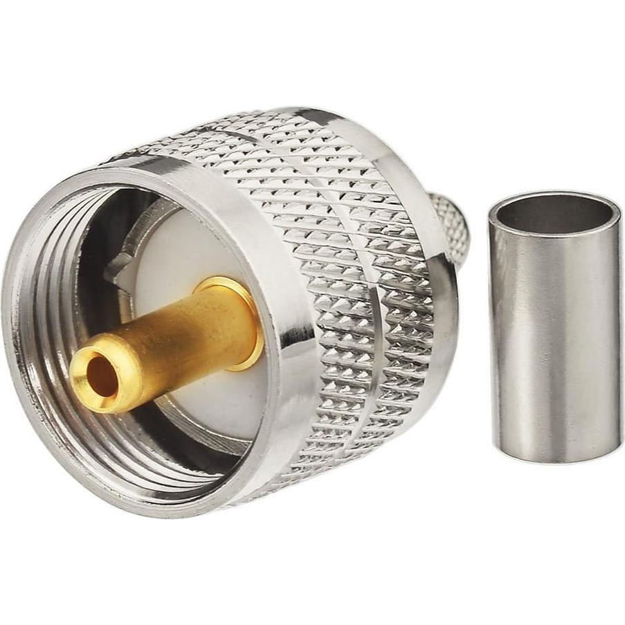 Kit de Conectores Crimp PL259 y SO239 Superbat - 10 Piezas