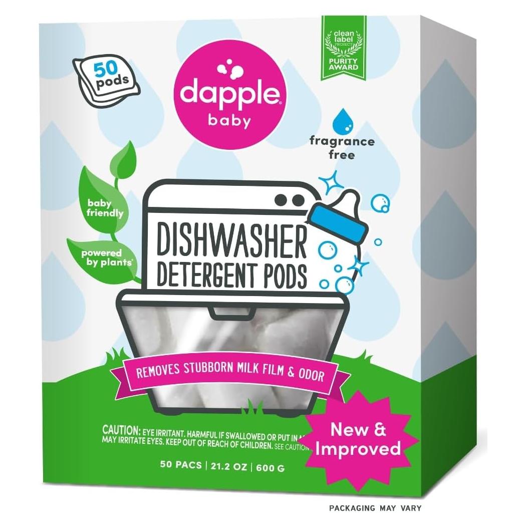 Pacs de Lavavajillas Dapple Baby Hipoalergénicos 50 Unidades