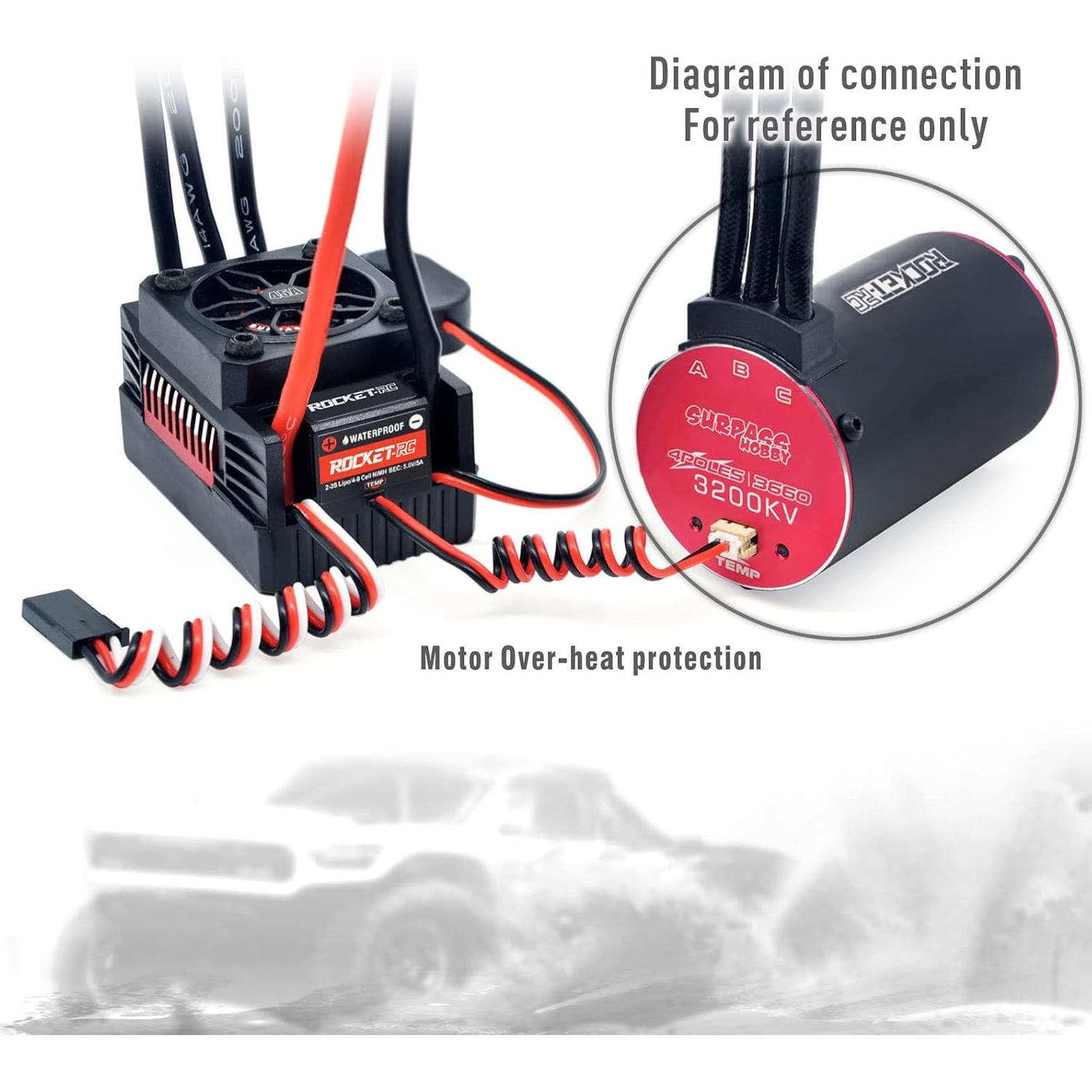 Motor sin escobillas Surpass Hobby 3650 3250KV + ESC 45A RC