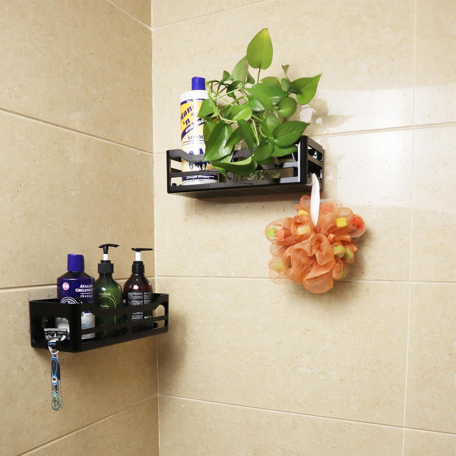 Cesta de Ducha Acrílica JiePai 2 Paquetes, Organizador Pared