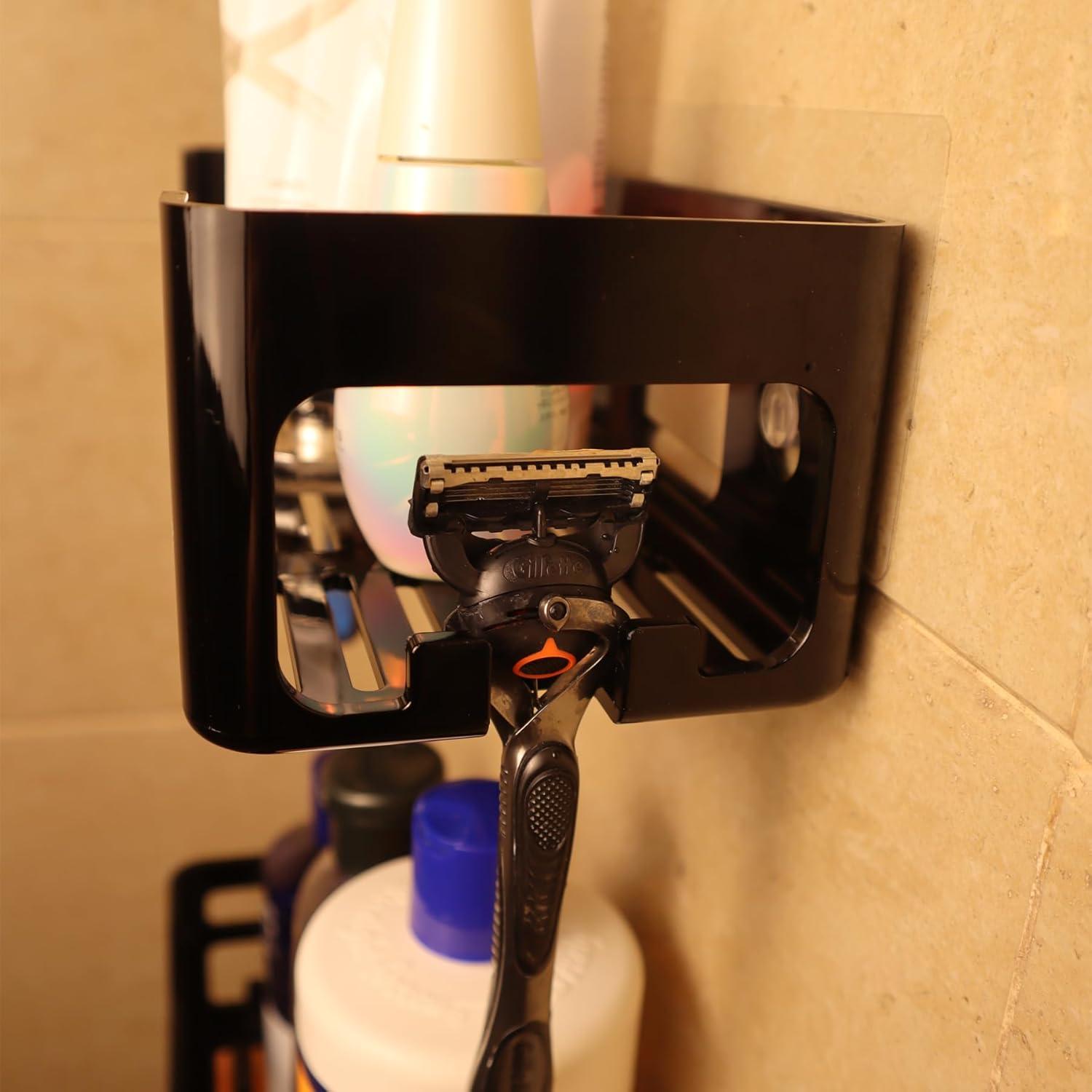 Cesta de Ducha Acrílica JiePai 2 Paquetes, Organizador Pared