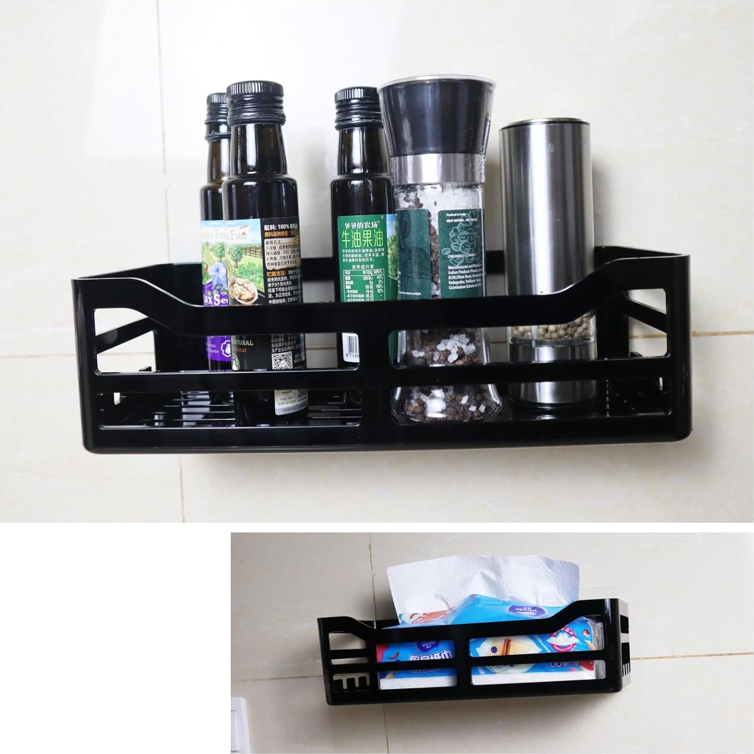 Cesta de Ducha Acrílica JiePai 2 Paquetes, Organizador Pared