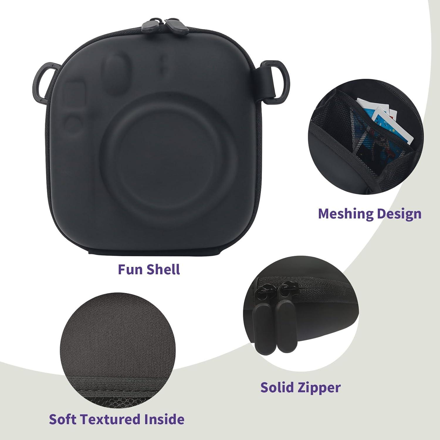 Funda Protectora Kuprusar para Cámara Instax Mini 12/99 Negra