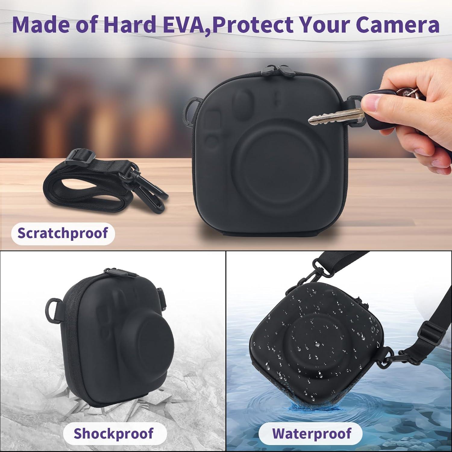Funda Protectora Kuprusar para Cámara Instax Mini 12/99 Negra