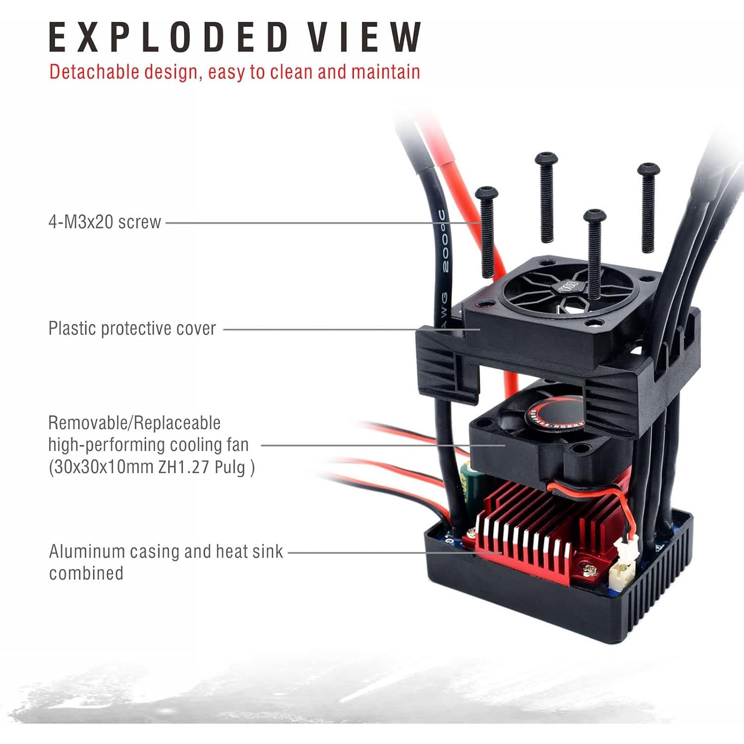 Motor Brushless Surpass 3650 3250KV + ESC 60A para Coche RC