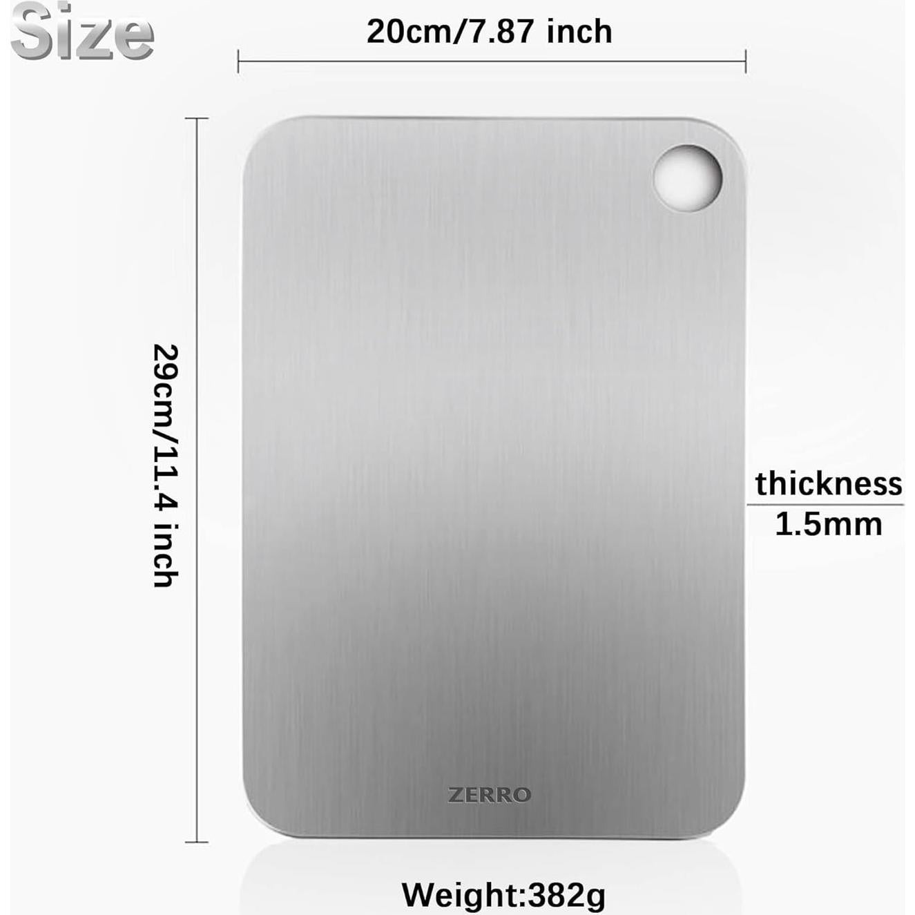 Tabla de Cortar de Titanio ZERRO 29x20 cm Antimicrobiana