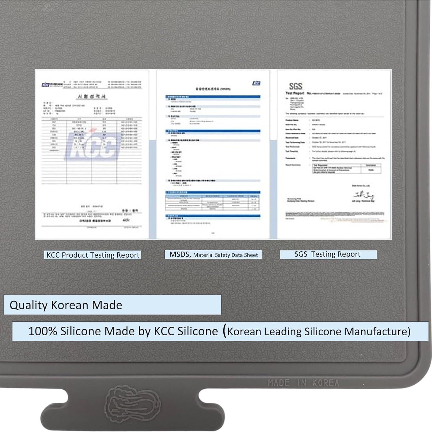 Tabla de Cortar de Silicona Plegable CozyMomDeco 36.5x24.6cm Gris