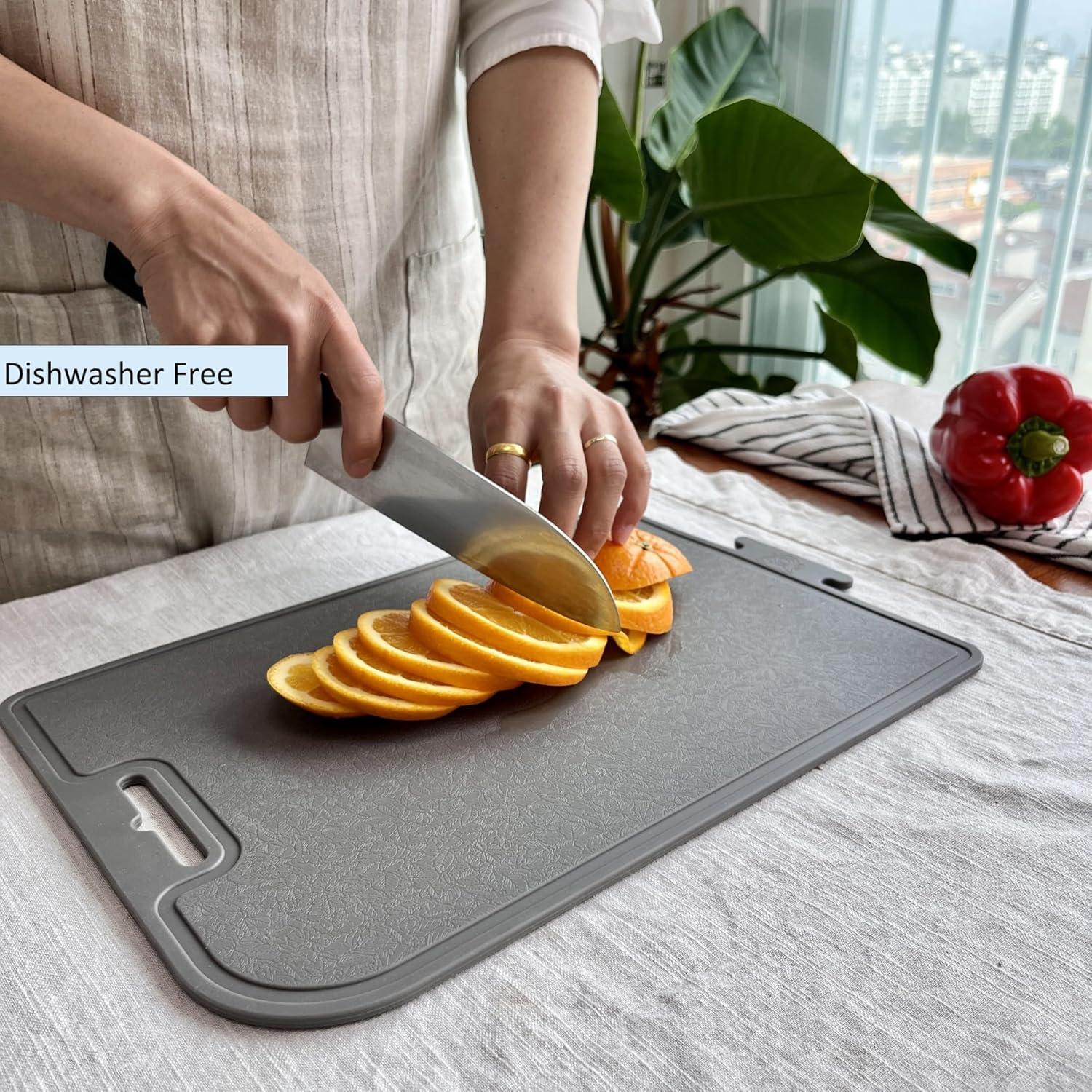 Tabla de Cortar de Silicona Plegable CozyMomDeco 36.5x24.6cm Gris