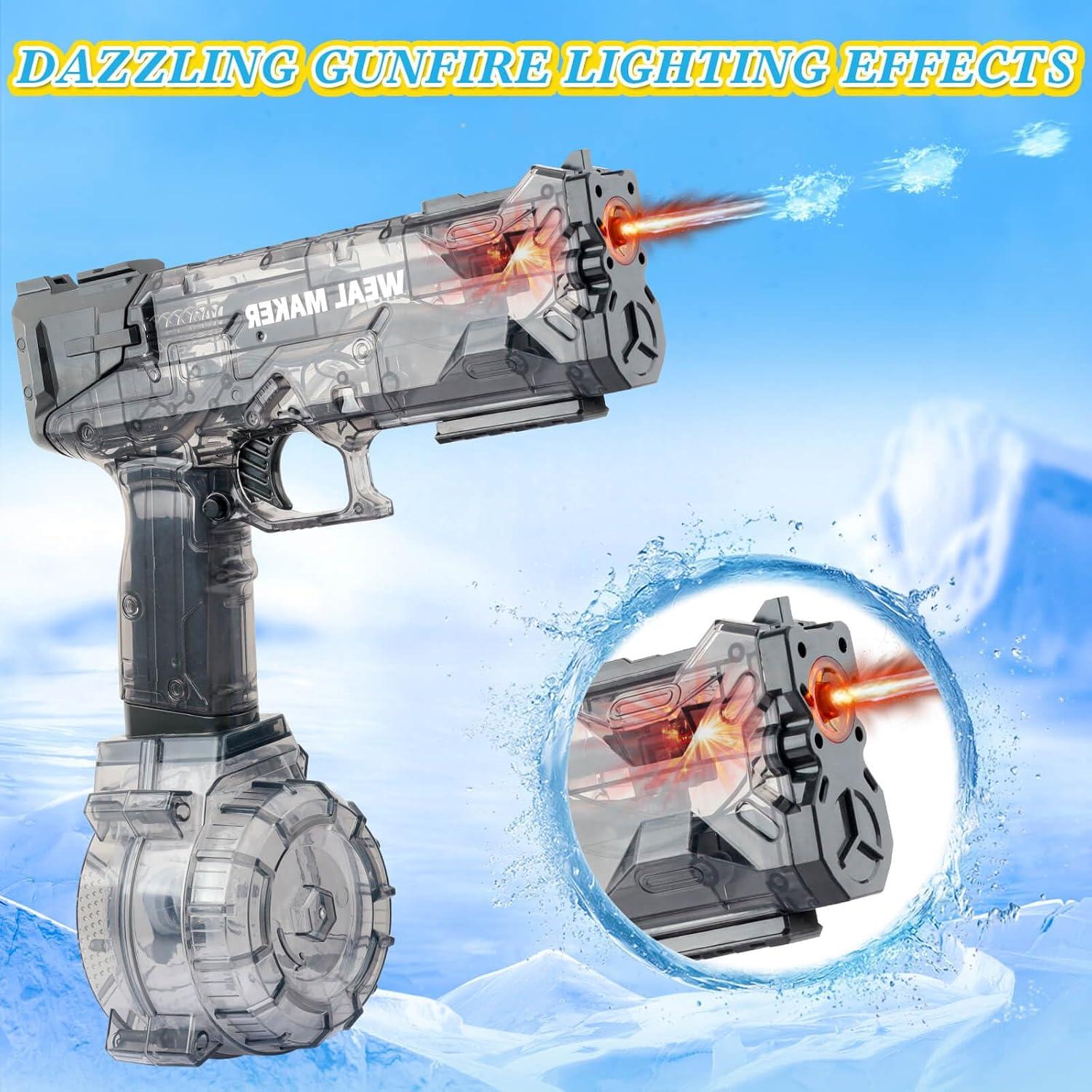 Pistola de Agua Eléctrica Homesoft 500ml, Potente y Recargable