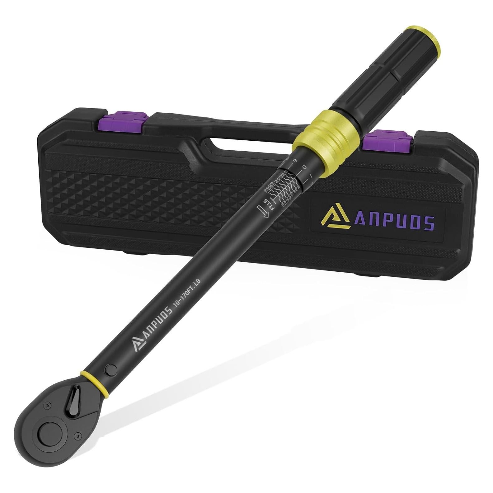 Llave de Torque ANPUDS 1/2" 10-170 Ft-Lb 72 Dientes