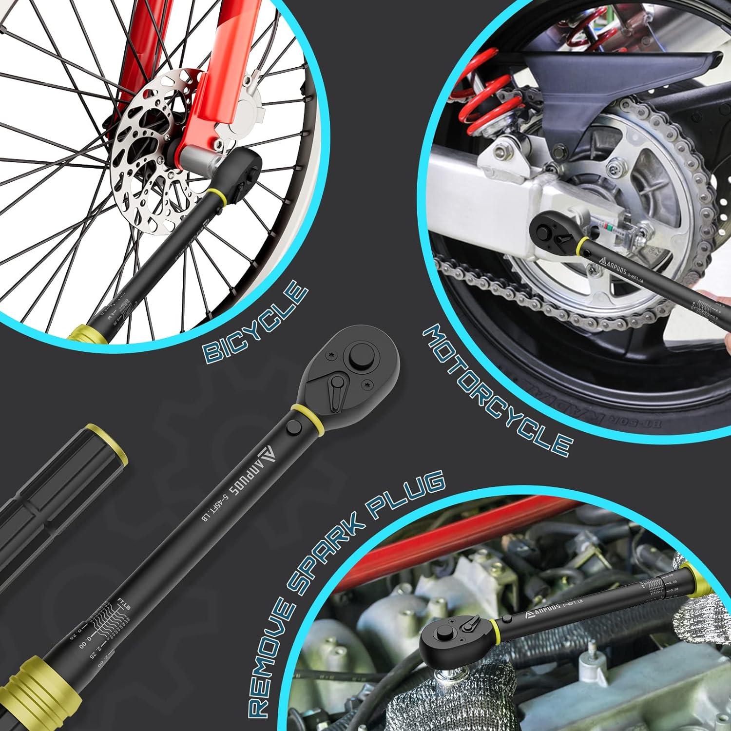 Llave de Torque ANPUDS 3/8" 5-45 Ft-Lb / 6.8-61 Nm Ligera