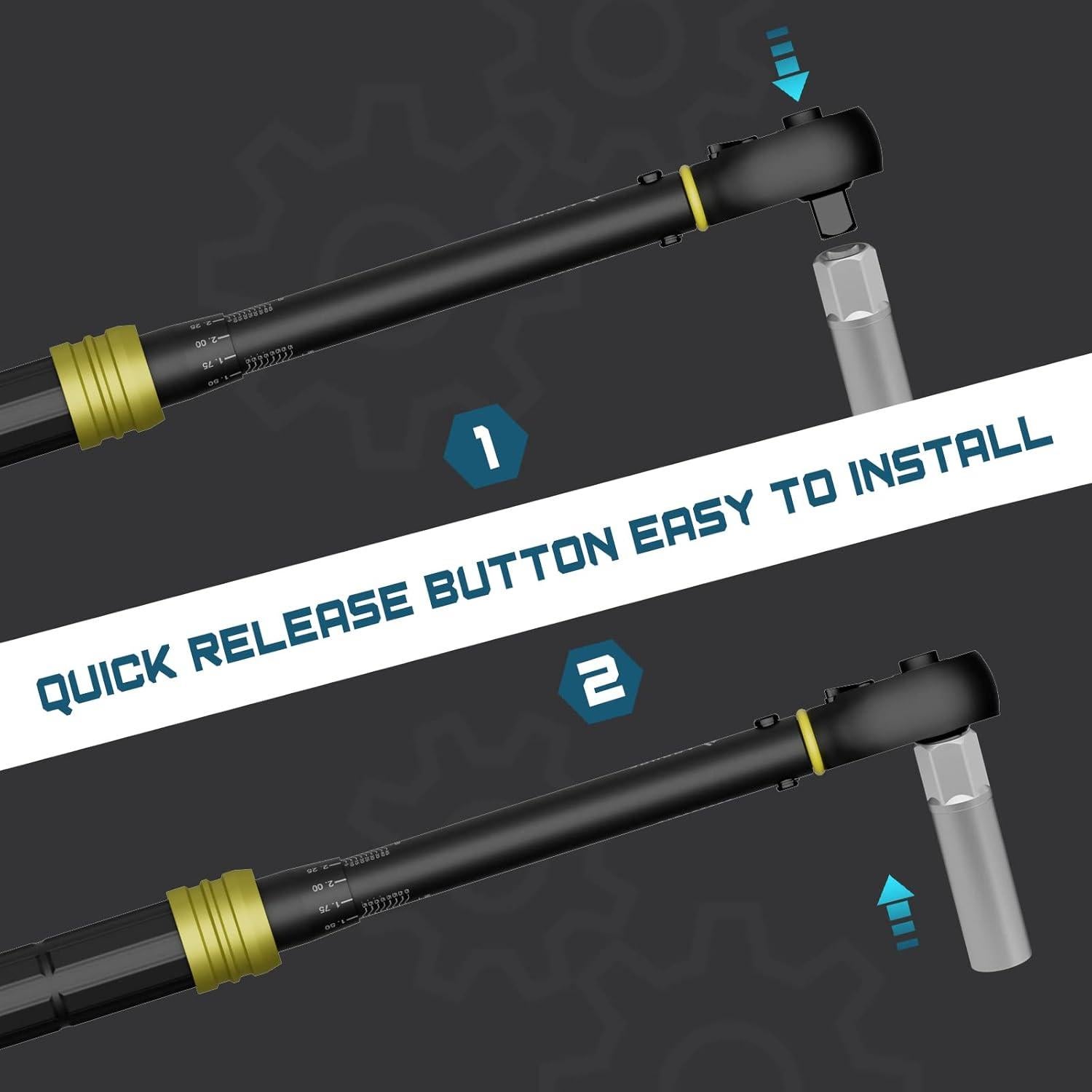 Llave de Torque ANPUDS 3/8" 5-45 Ft-Lb / 6.8-61 Nm Ligera