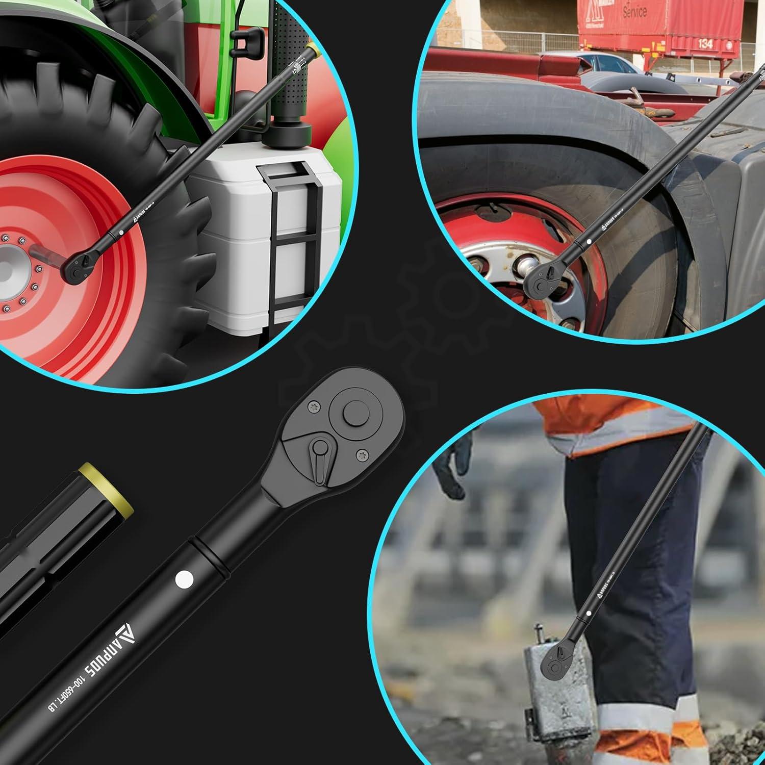 Llave de Torque ANPUDS 3/4" 100-650 Nm Doble Dirección