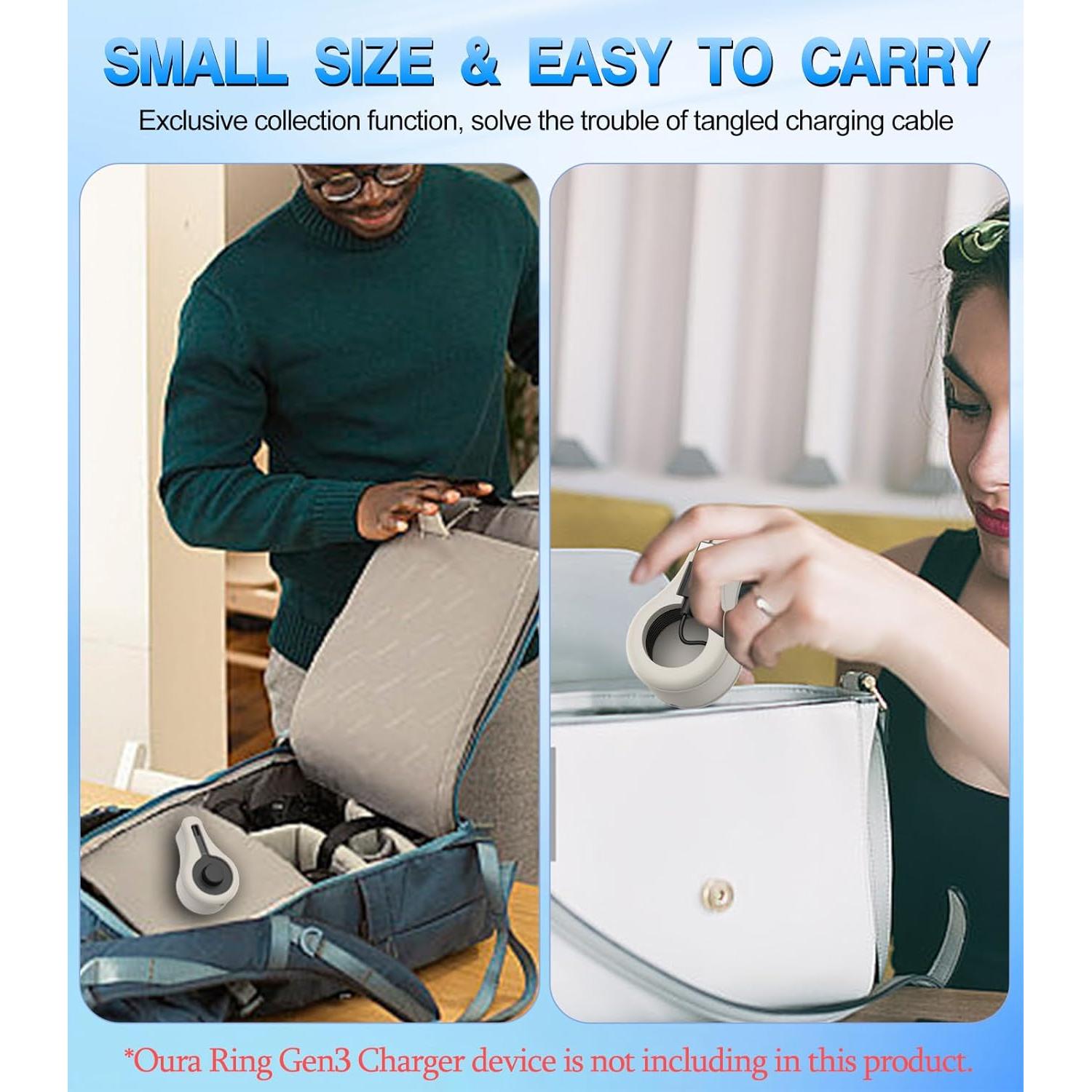 Cubierta Protectora de Silicona WADVCU para Cargador Oura Ring Gen3