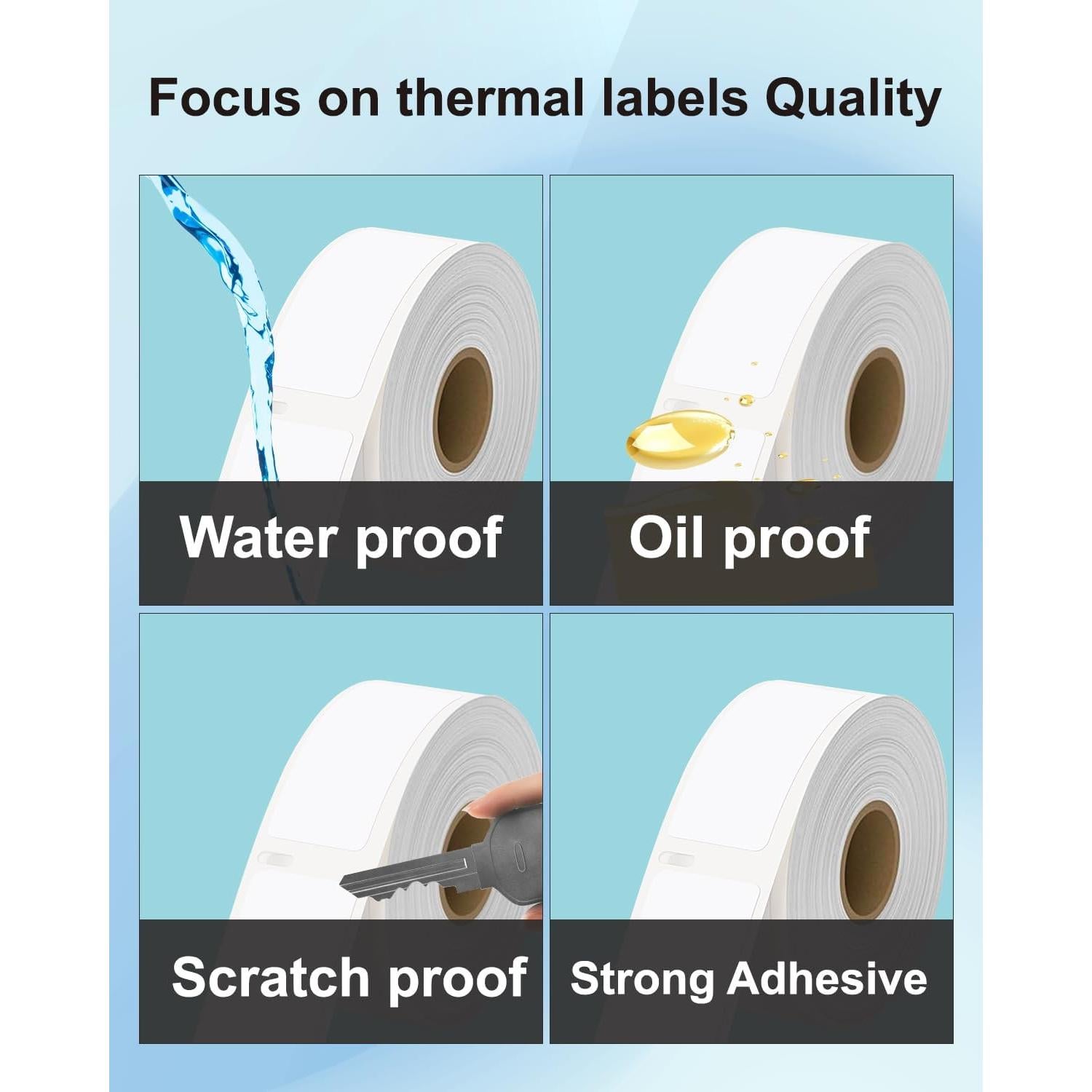 Etiquetas Weemay 30336 para DYMO 25mm x 54mm - 4 Rollos