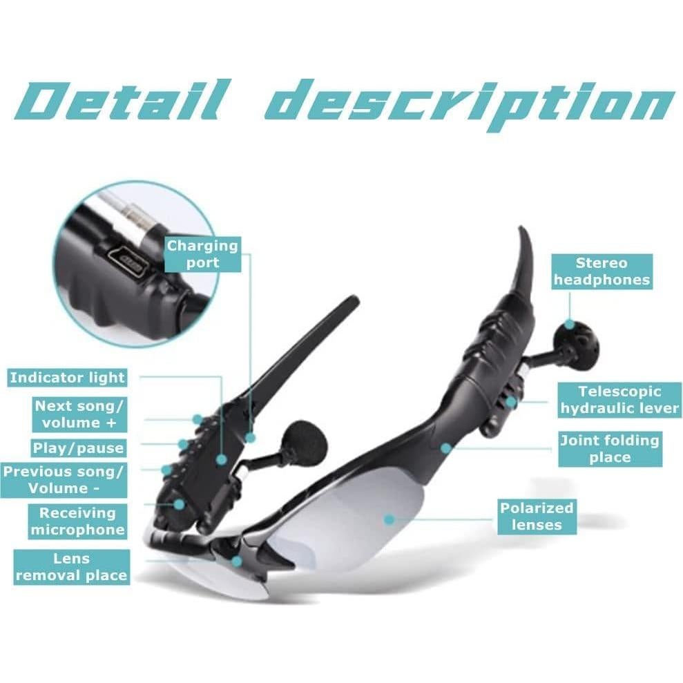 Gafas de sol Bluetooth Yoidesu polarizadas para música