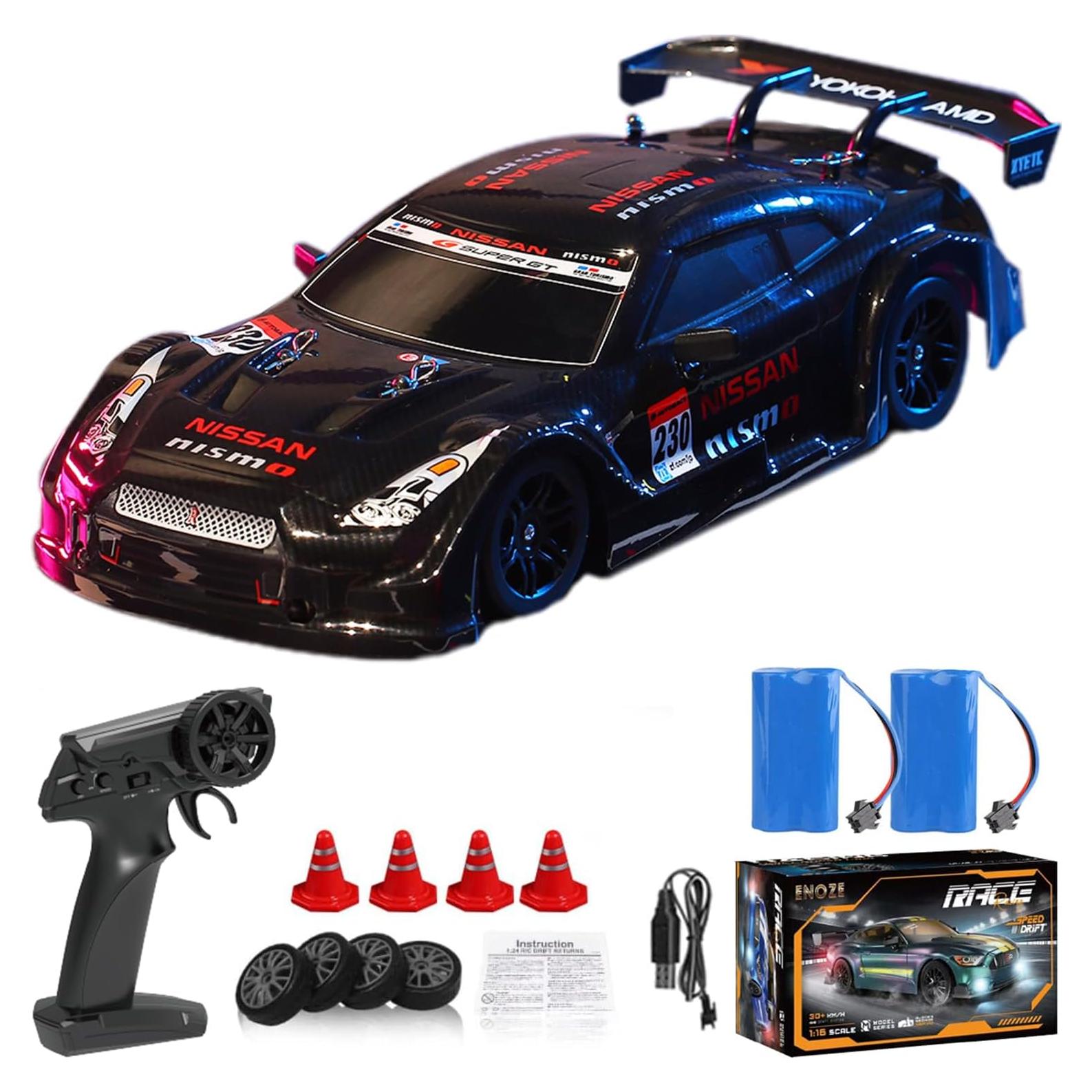 Coche RC Drift 4WD KAIMIO 1:16 30KM/H con Luces LED