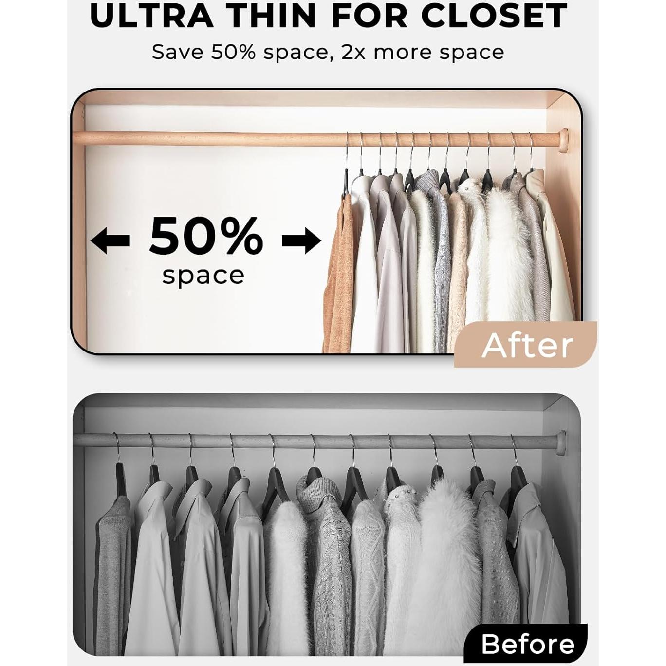 Perchas de Plástico SMARTOR 50 Unidades Alta Resistencia