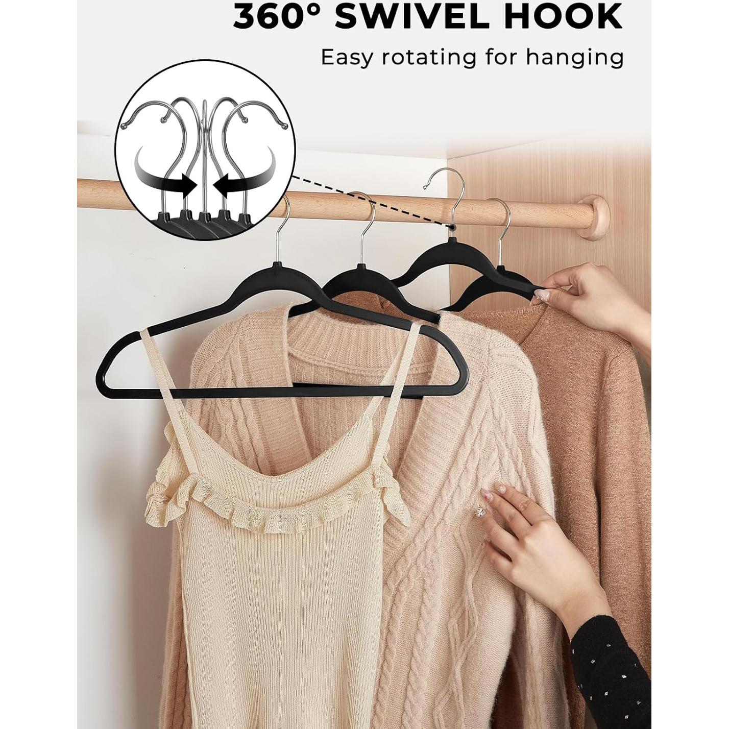 Perchas de Plástico SMARTOR 50 Unidades Alta Resistencia