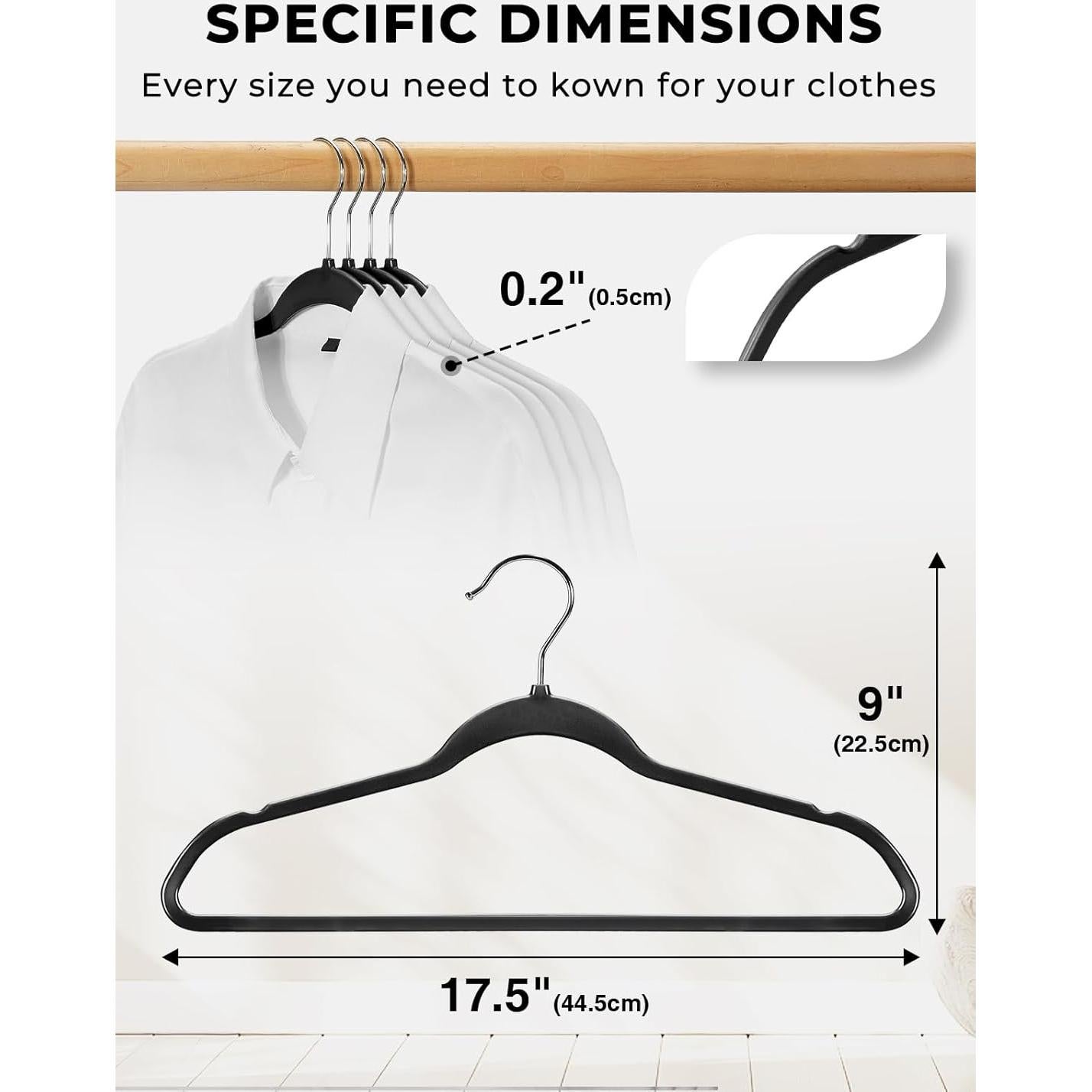 Perchas de Plástico SMARTOR 50 Unidades Alta Resistencia