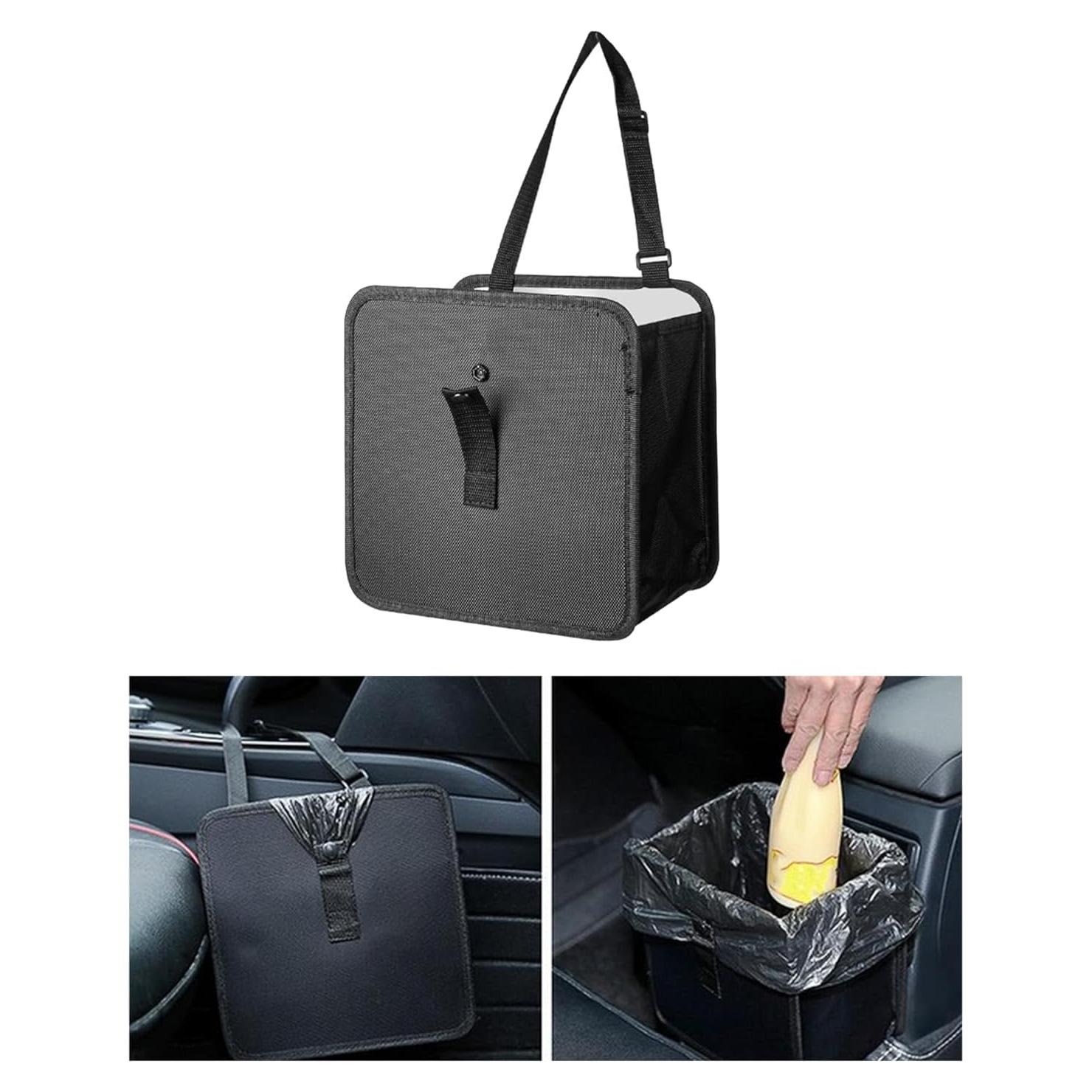 Basurero de Auto Couslcd Plegable 7L Impermeable Negro