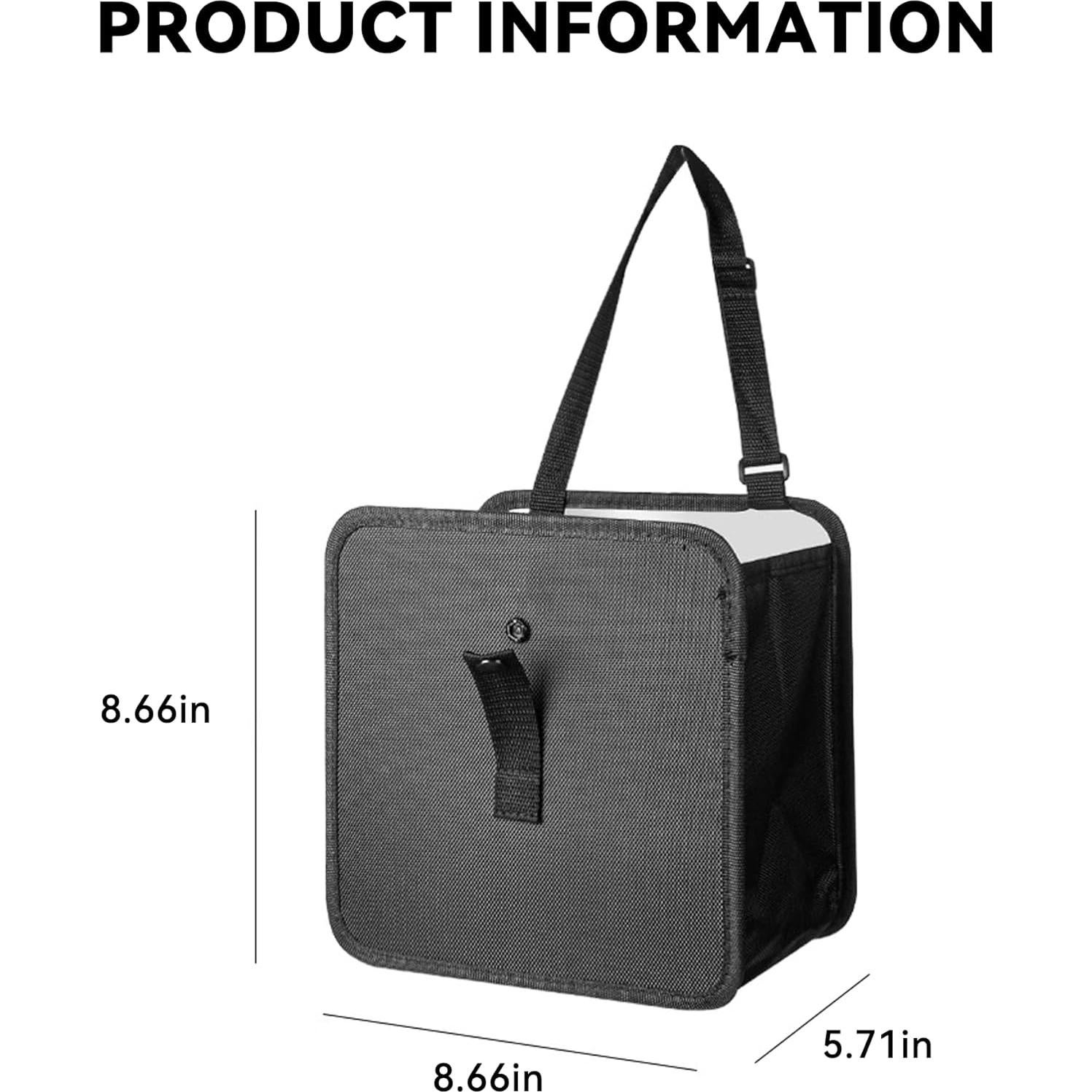 Basurero de Auto Couslcd Plegable 7L Impermeable Negro