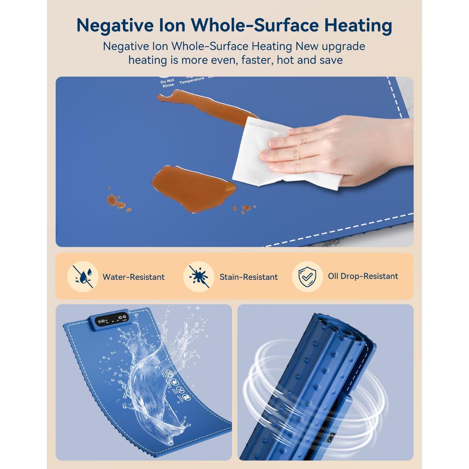 Bandeja Calentadora Eléctrica CAMKEY ZH-2401 60x38cm 3 Modos