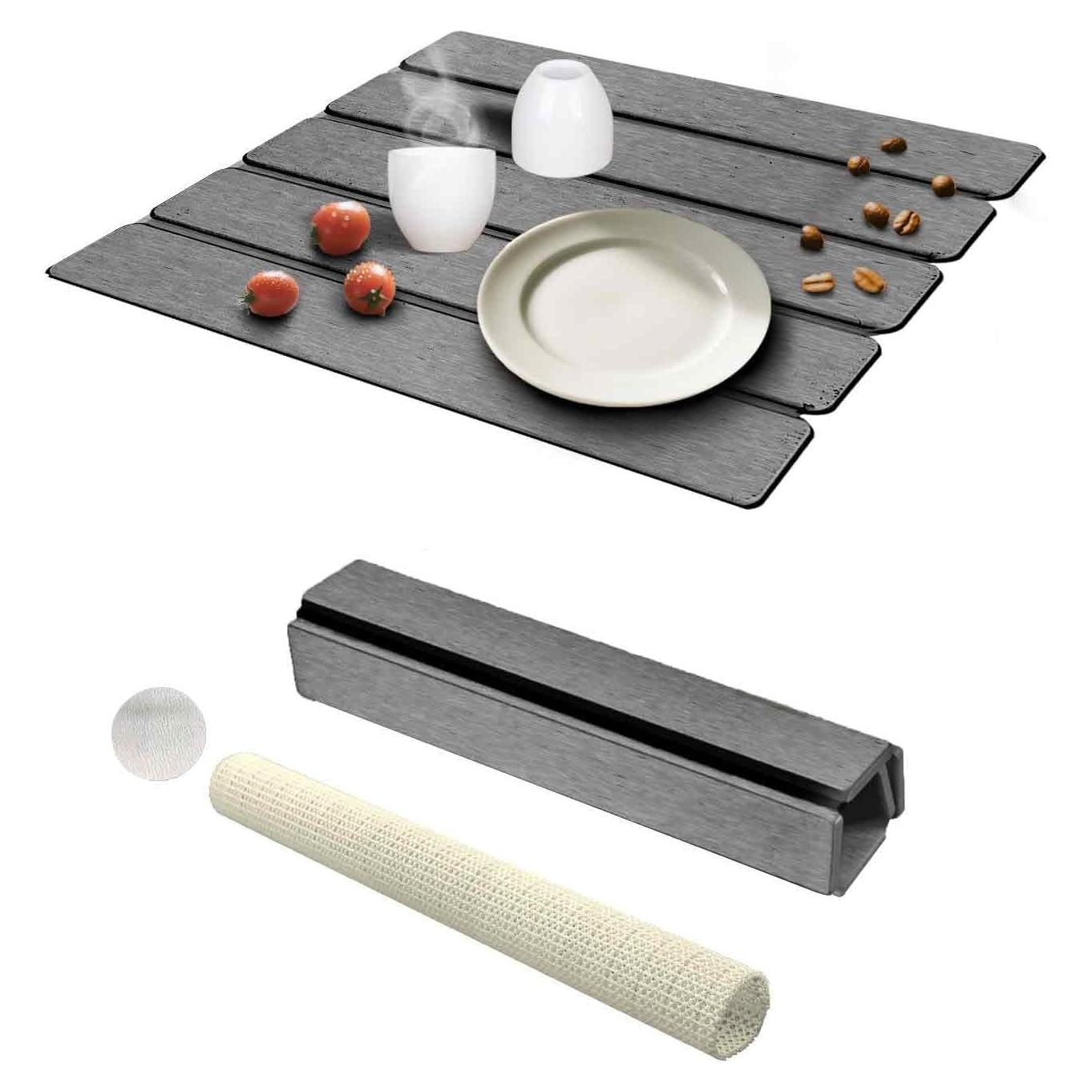 Alfombrilla de Secado Rápido HAOIVE 40.64x30.48cm Gris