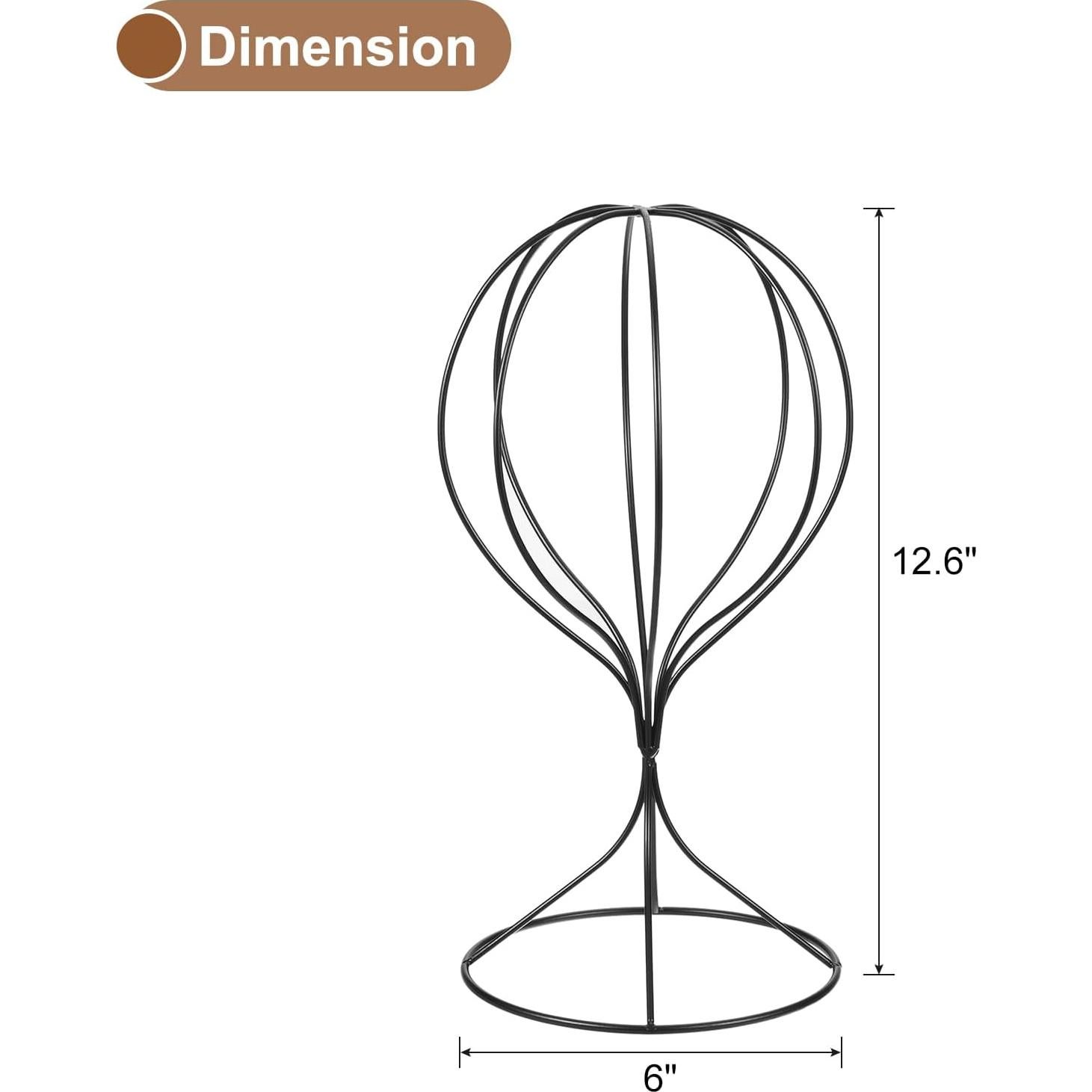 Soporte de Sombreros de Metal uxcell 32 cm Negro - 2 Piezas