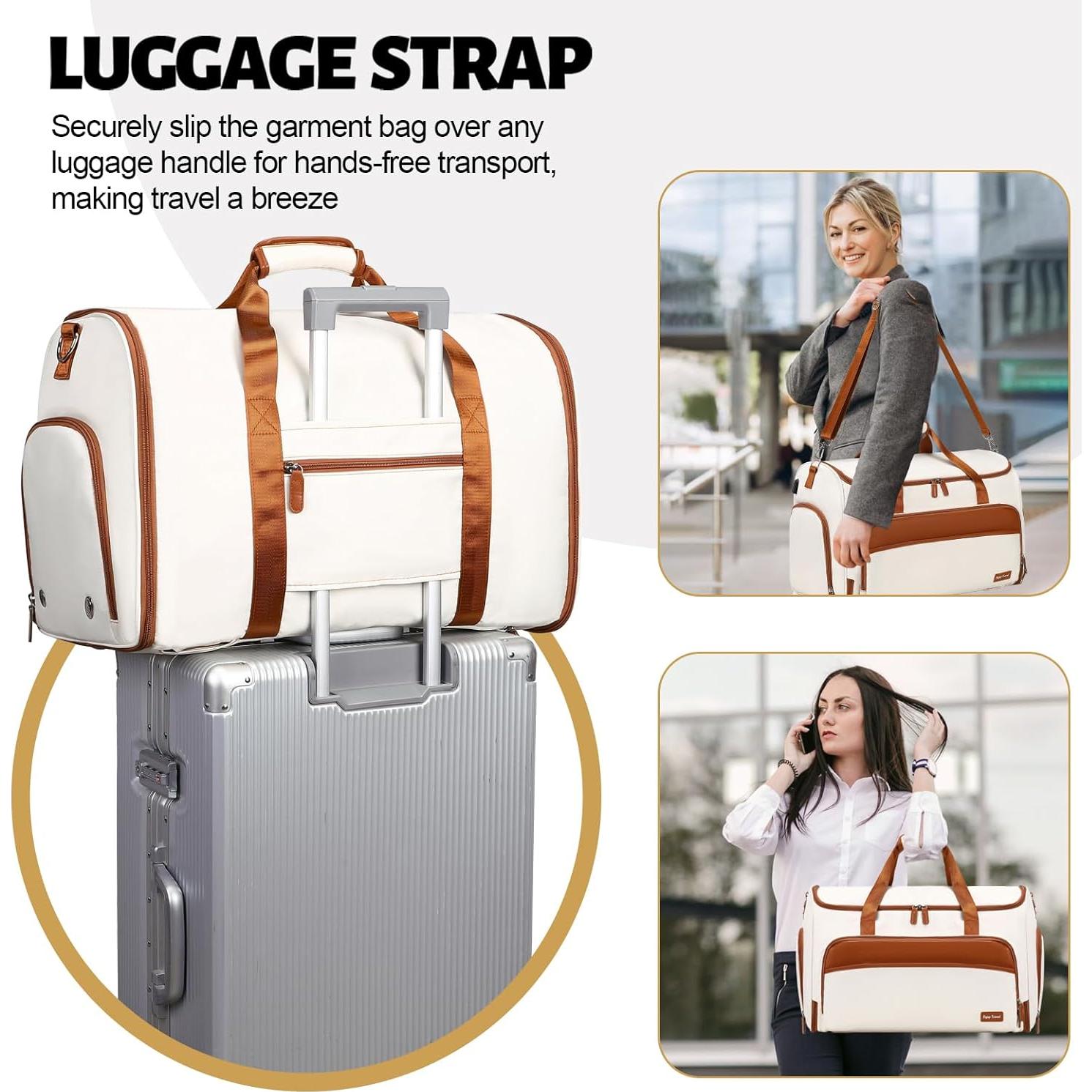 Bolsa Duffle Convertible 4 en 1 Bevalsa Beige 55L