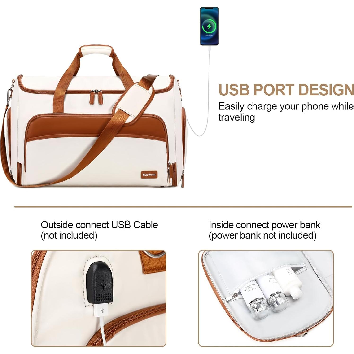 Bolsa Duffle Convertible 4 en 1 Bevalsa Beige 55L