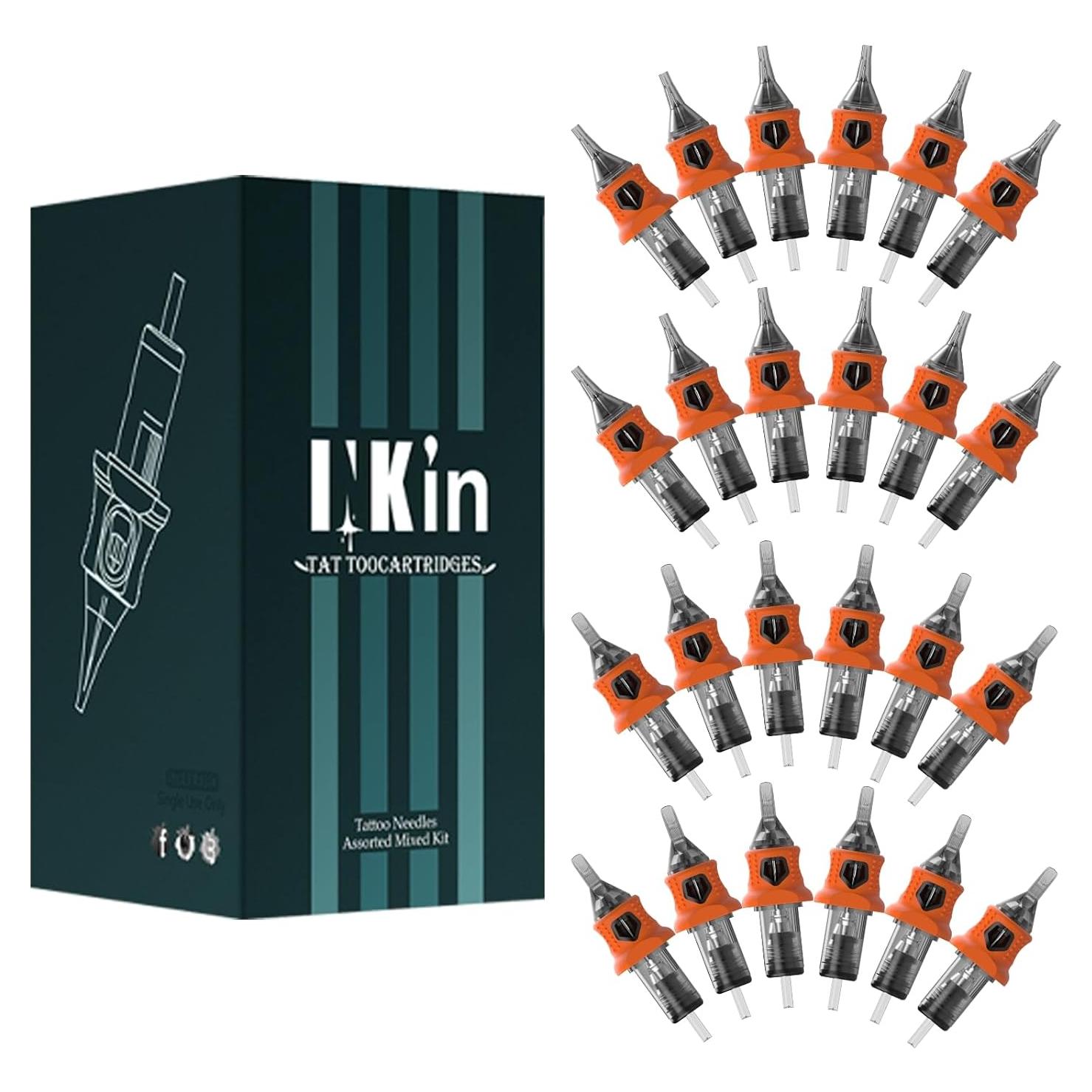 Agujas de Cartucho de Tatuaje INKin 40 Pcs Mixtas #10 Bugpin