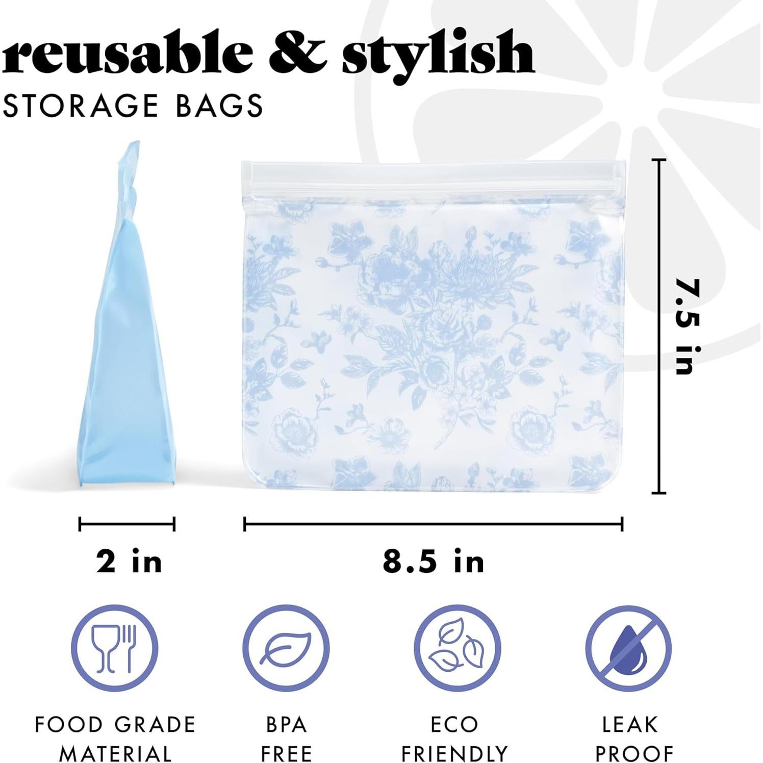 Bolsas de Almacenamiento Reutilizables Fit & Fresh 3 Piezas PEVA