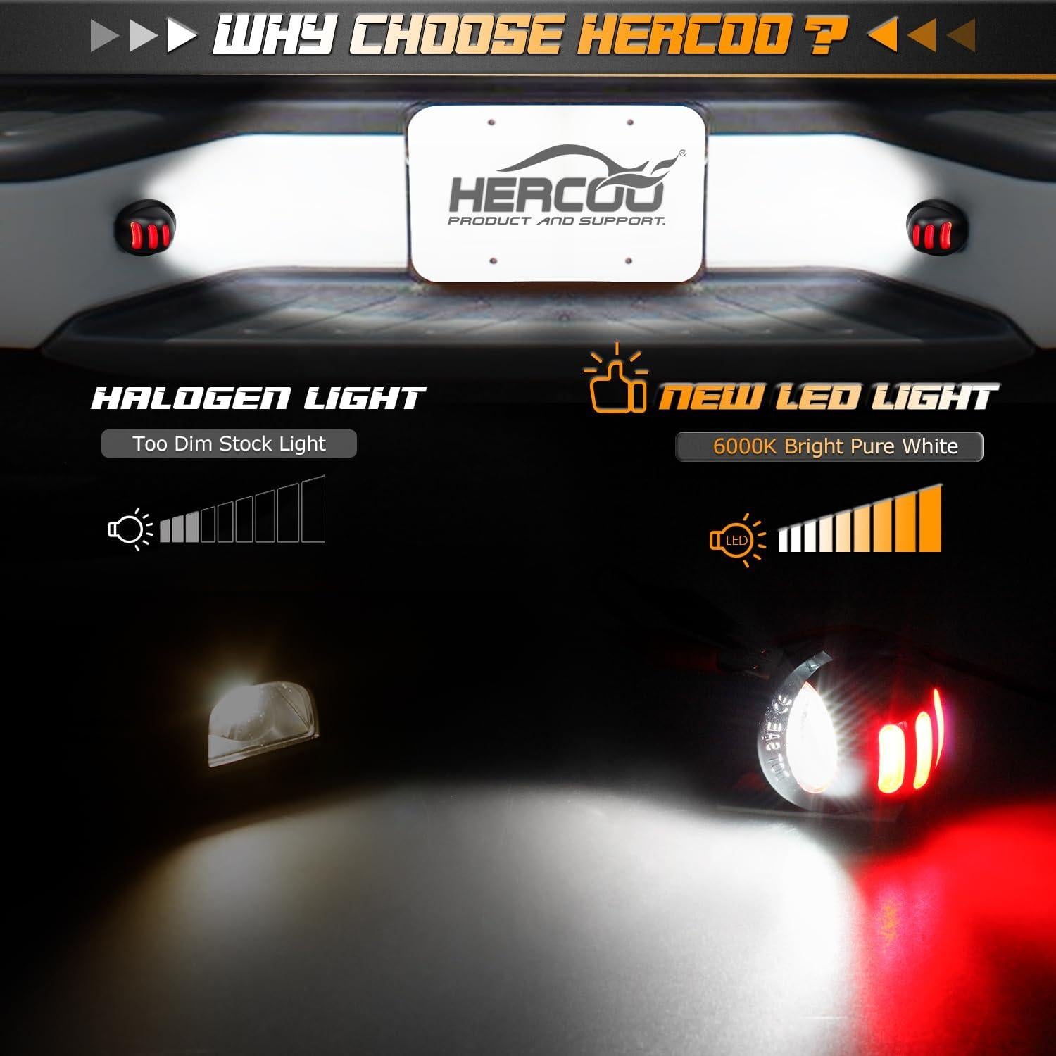 Luz de Placa de Licencia LED HERCOO para Ford y Lincoln