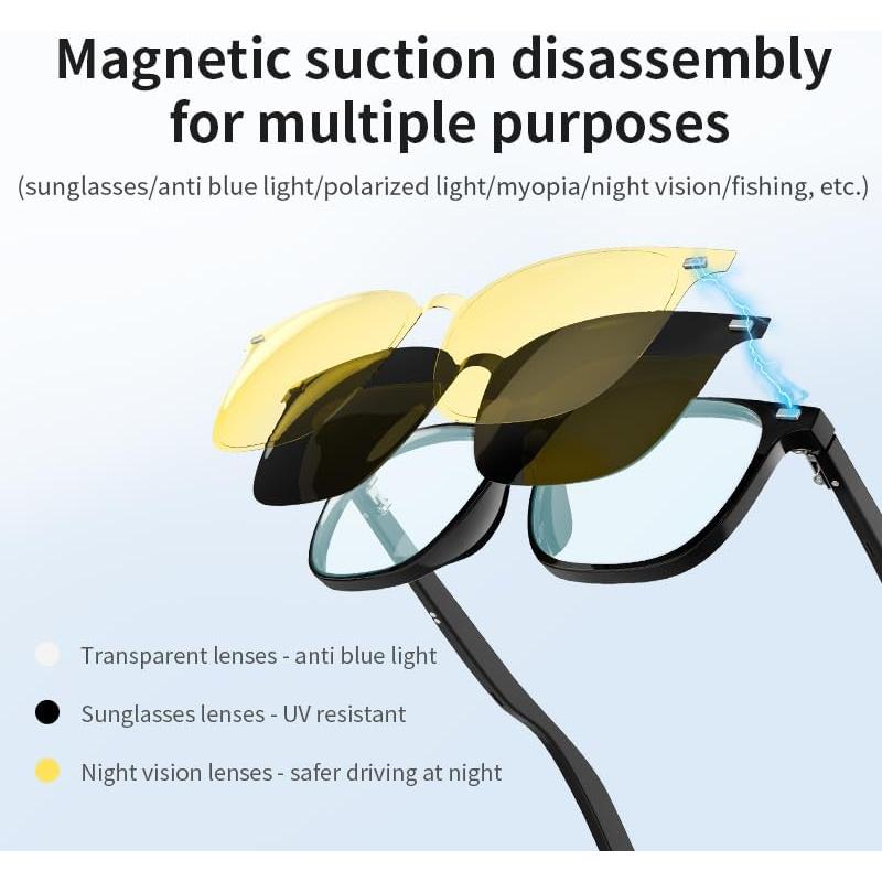 Gafas de Audio Bluetooth HUOSUC G05-T3 Anti Luz Azul