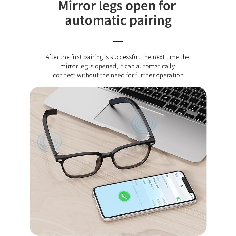 Gafas de Audio Bluetooth HUOSUC G05-T3 Anti Luz Azul