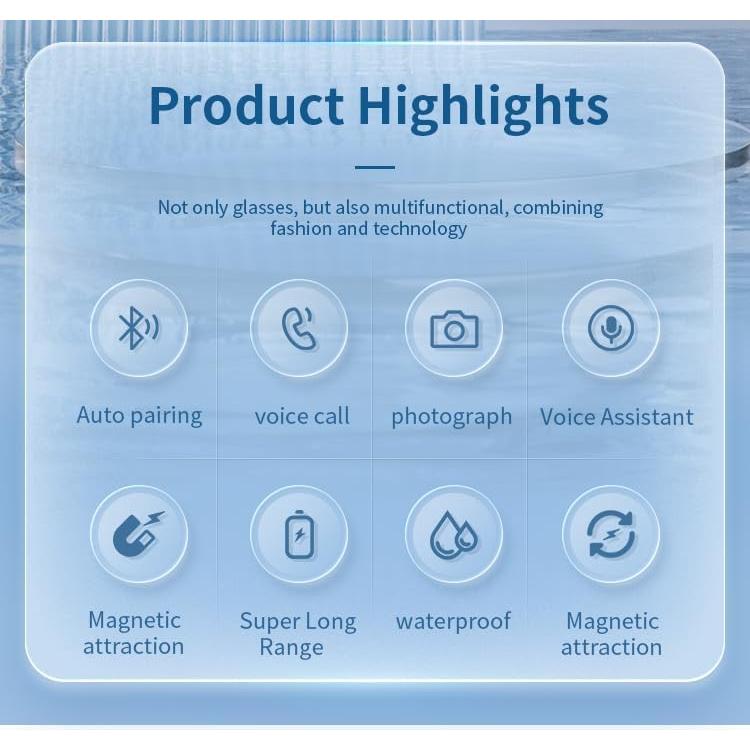 Gafas de Audio Bluetooth HUOSUC G05-T3 Anti Luz Azul