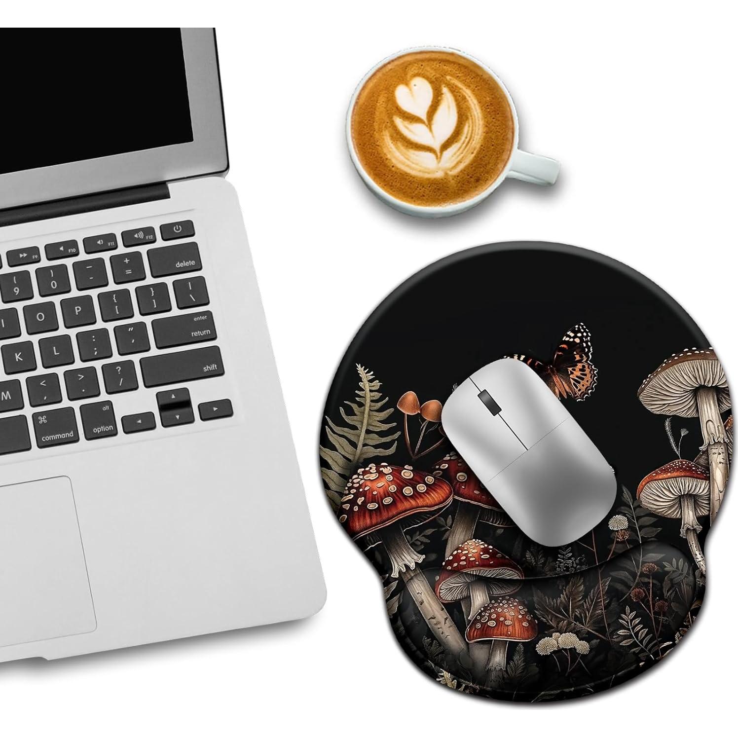 Alfombrilla de Ratón Ergonómica LIMKRIAN Hongo Estético 25x22cm