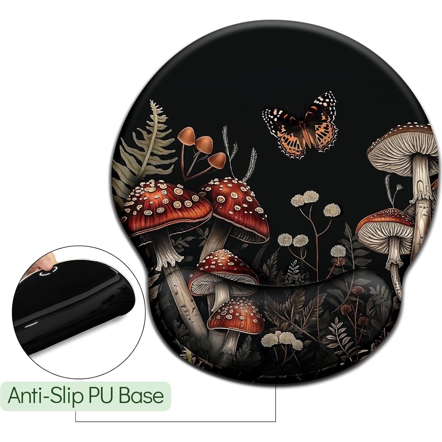 Alfombrilla de Ratón Ergonómica LIMKRIAN Hongo Estético 25x22cm