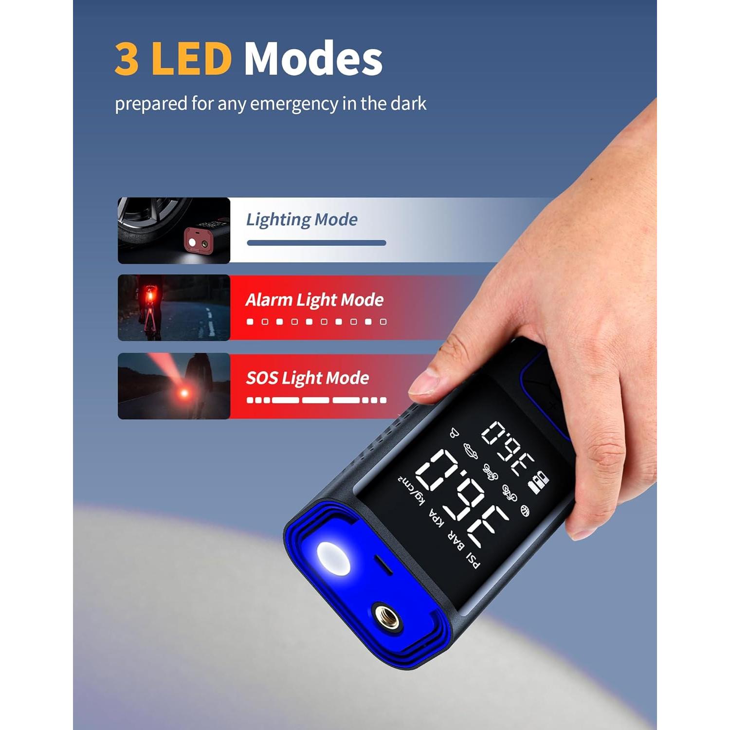 Compresor de Aire Portátil Powools ATJ-6988 150PSI Inalámbrico