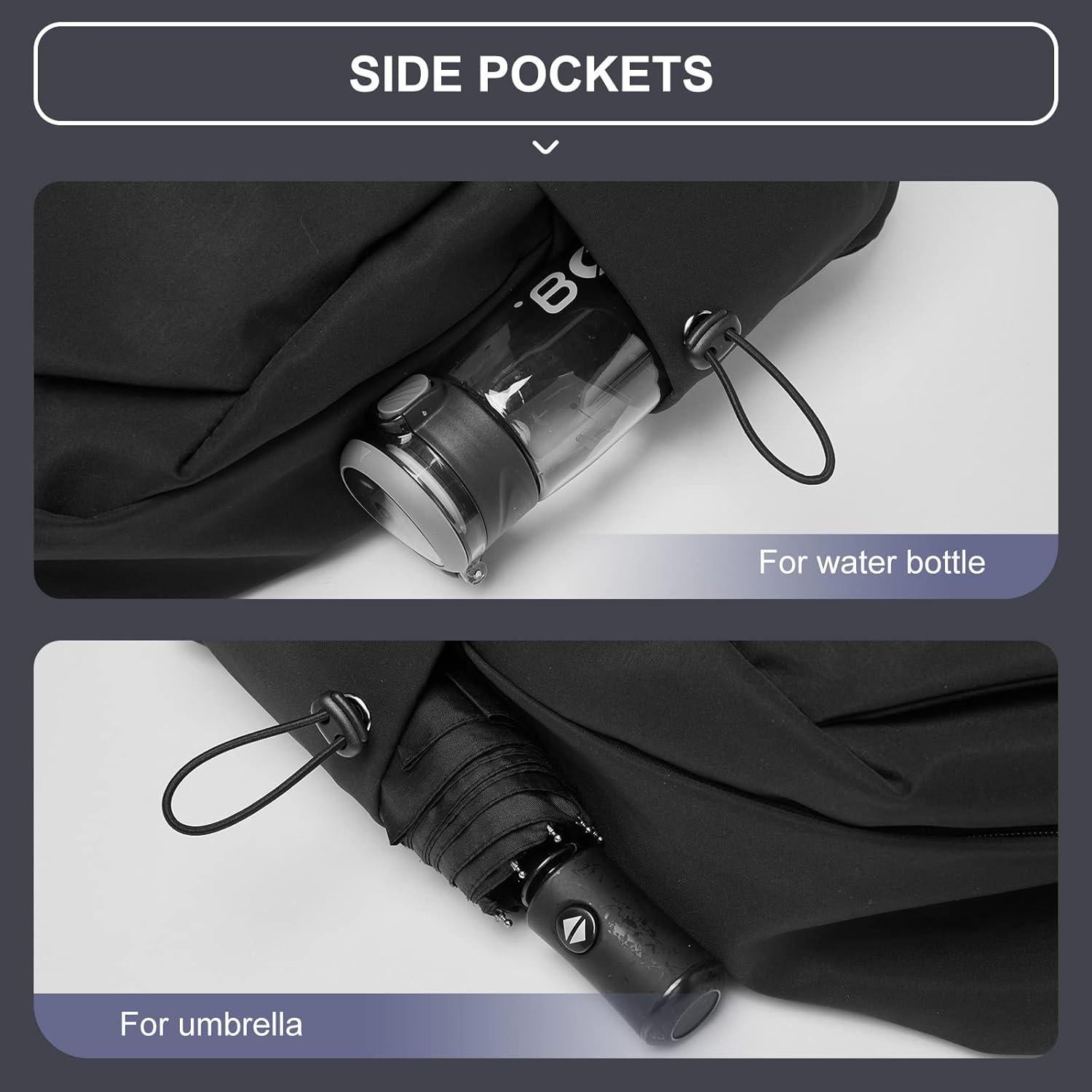 Mochila Escolar Grande Coofay Negra Impermeable 17L