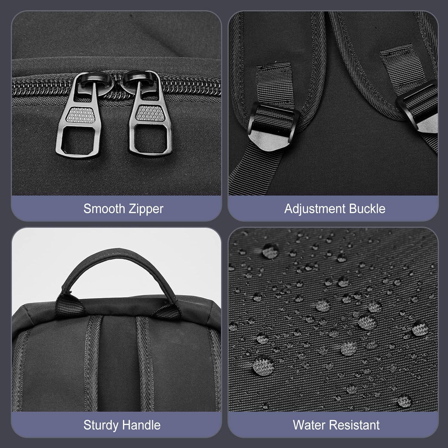 Mochila Escolar Grande Coofay Negra Impermeable 17L