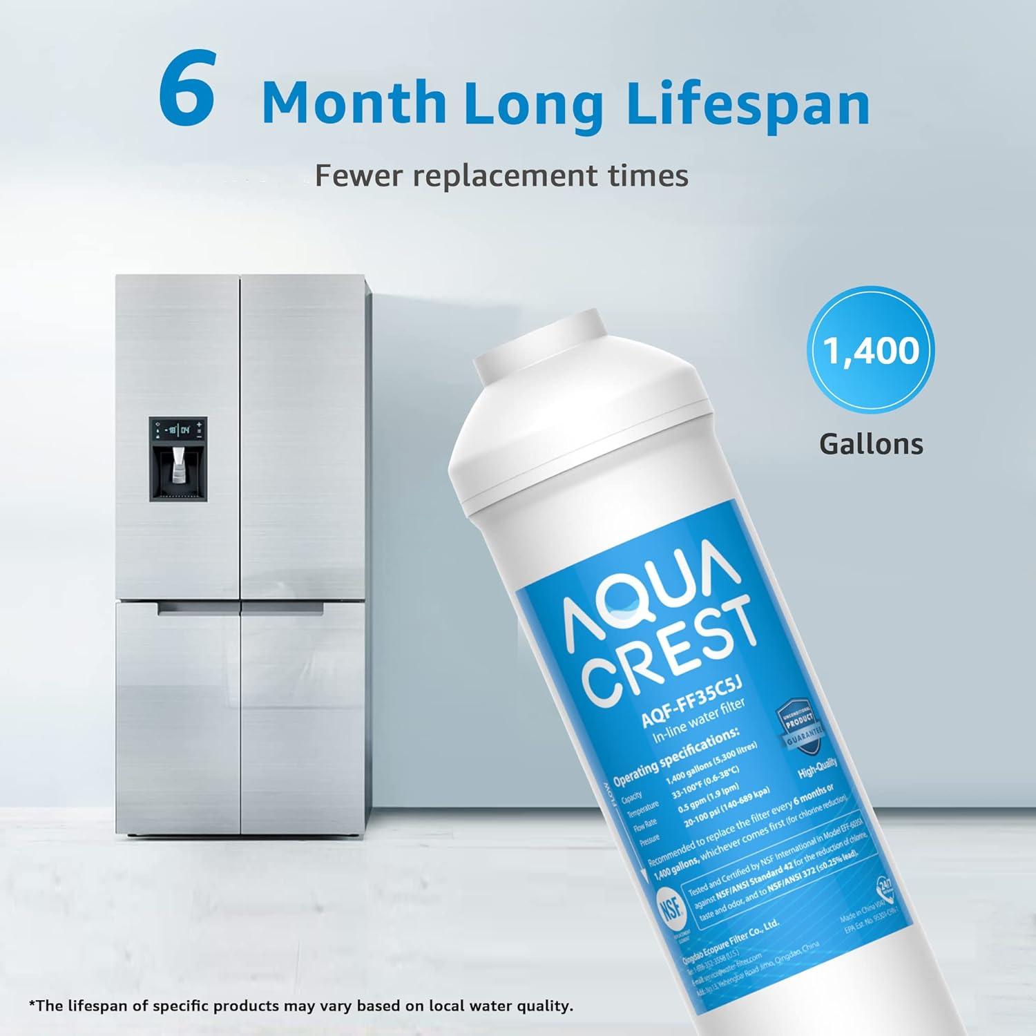 Filtro de Agua Inline Aqua Crest AQF-FF35, 2-Pack, NSF