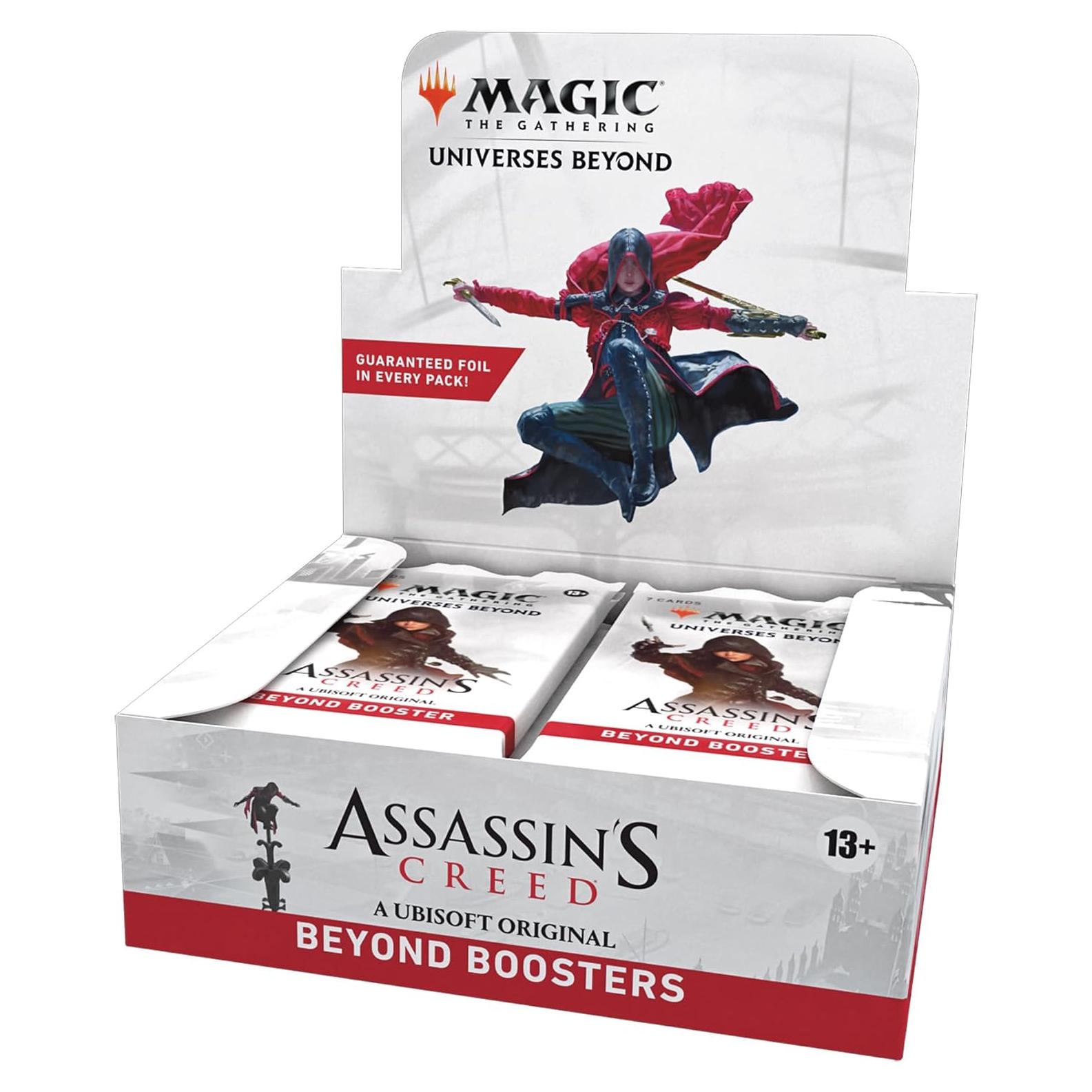 Magic: The Gathering Assassin's Creed Infinity Booster Box | 24 Infinite Booster Packs (7 Cards in Each Booster) | Trading Card Game for Players 13+