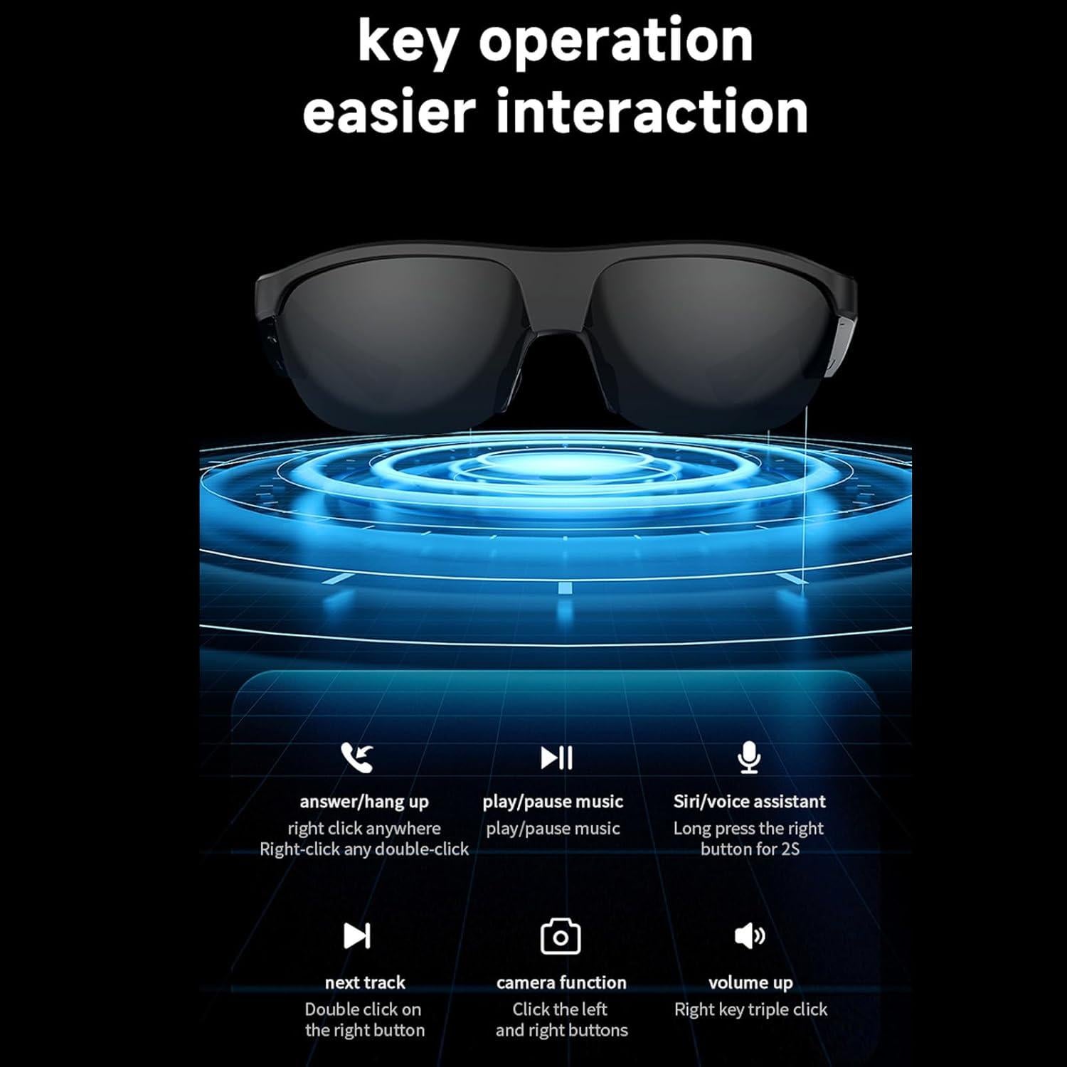 Gafas de sol Bluetooth CatXQ | Lentes polarizadas y música